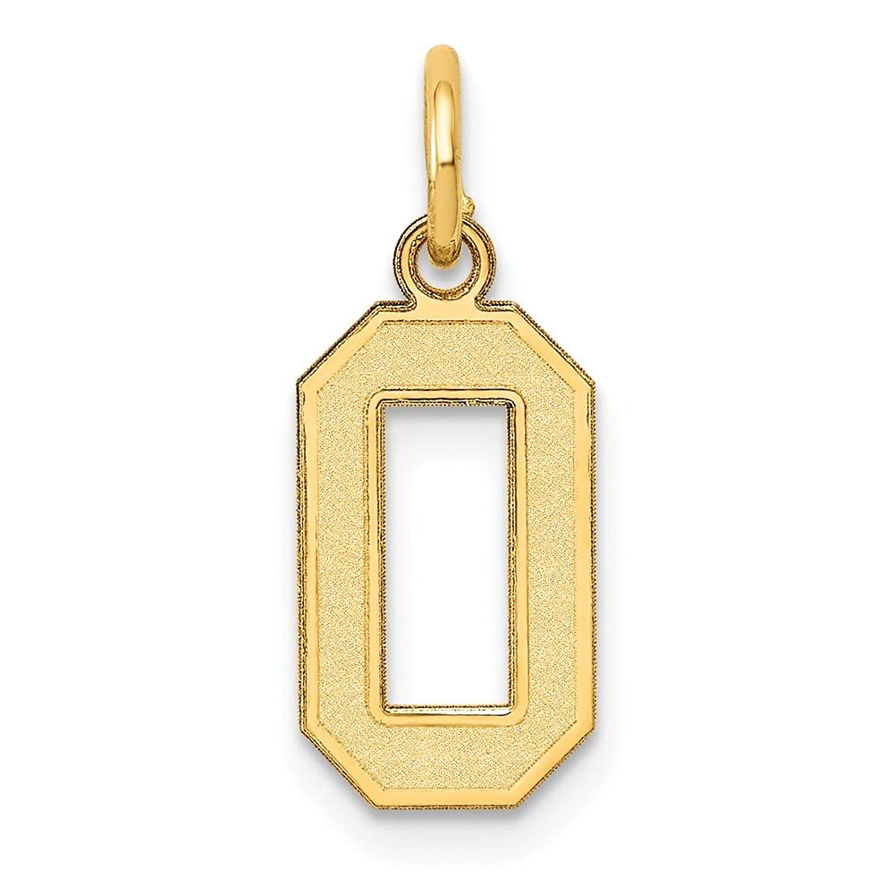 14K Yellow Gold Small Satin Number Charm Pendant Necklace - Dainty & Elegant Jewelry for Women - Perfect for Birthdays, Anniversaries & Everyday Wear