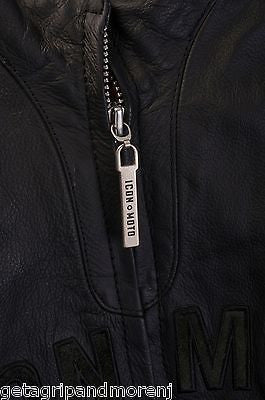 ICON MOTO Women's Black Bombshell Leather Jacket - Genuine Leather Motorcycle Jacket for Women, Size Large - Perfect for Riding, Biker Events & Casual Wear