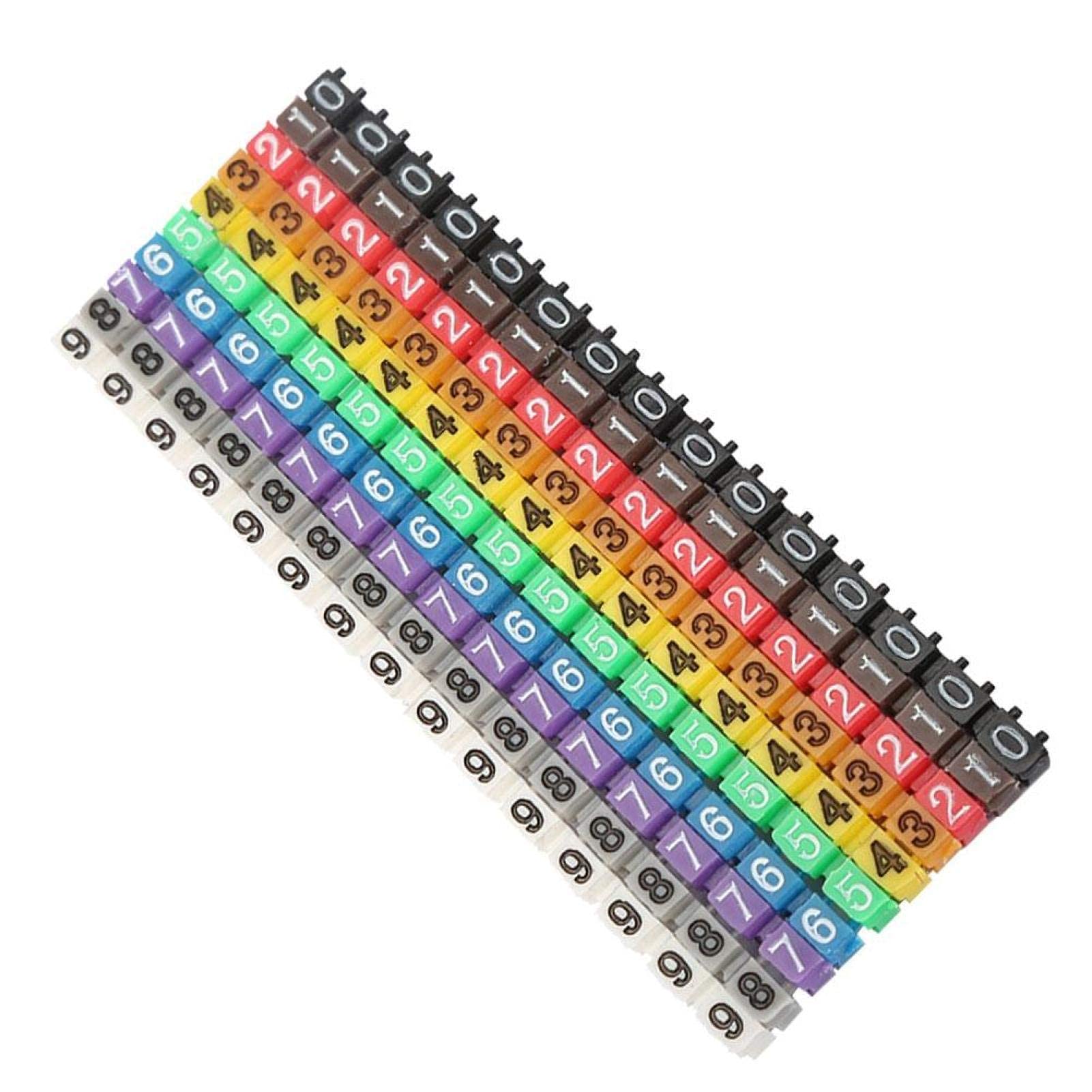 Electric Wire Markers - 150pcs KCM-1.5mm Cable Labels with Numbers for Electrical Wiring, Tube & Wire Identification - Perfect for Industrial, Home & Office Electrical Organization