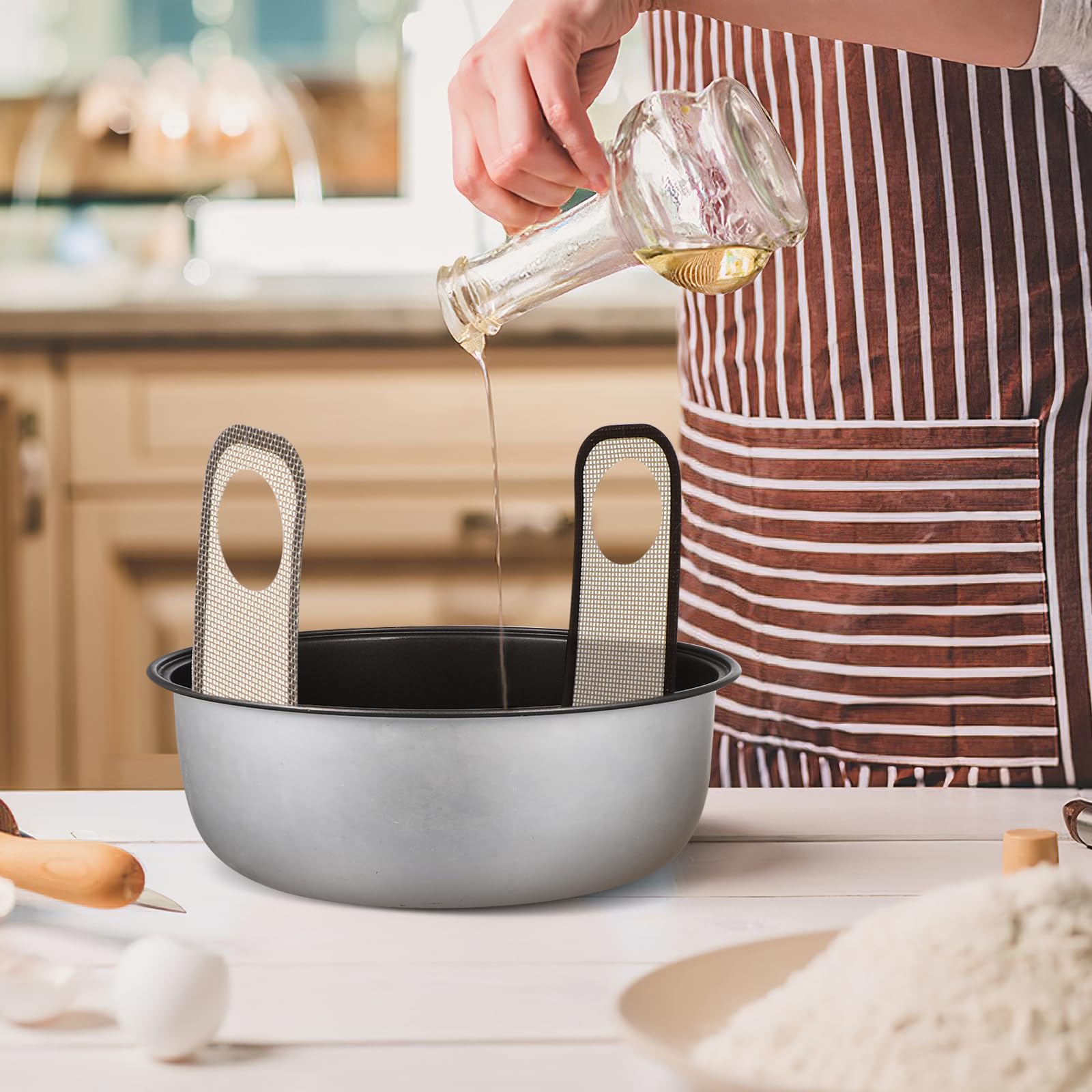 Cabilock Non-Stick Fiberglass Baking Mat with Long Handles - Reusable Oven Bread Dough Transfer Mat for Baking, Cooking & Pastry Making - Perfect for Bread, Pizza, Cookies & More