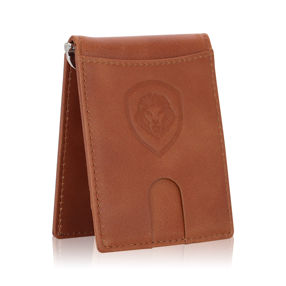 Premium Genuine Leather Brown Wallet & Keychain Set for Men - Stylish and Durable Gift for Everyday Use, Travel, and Business
