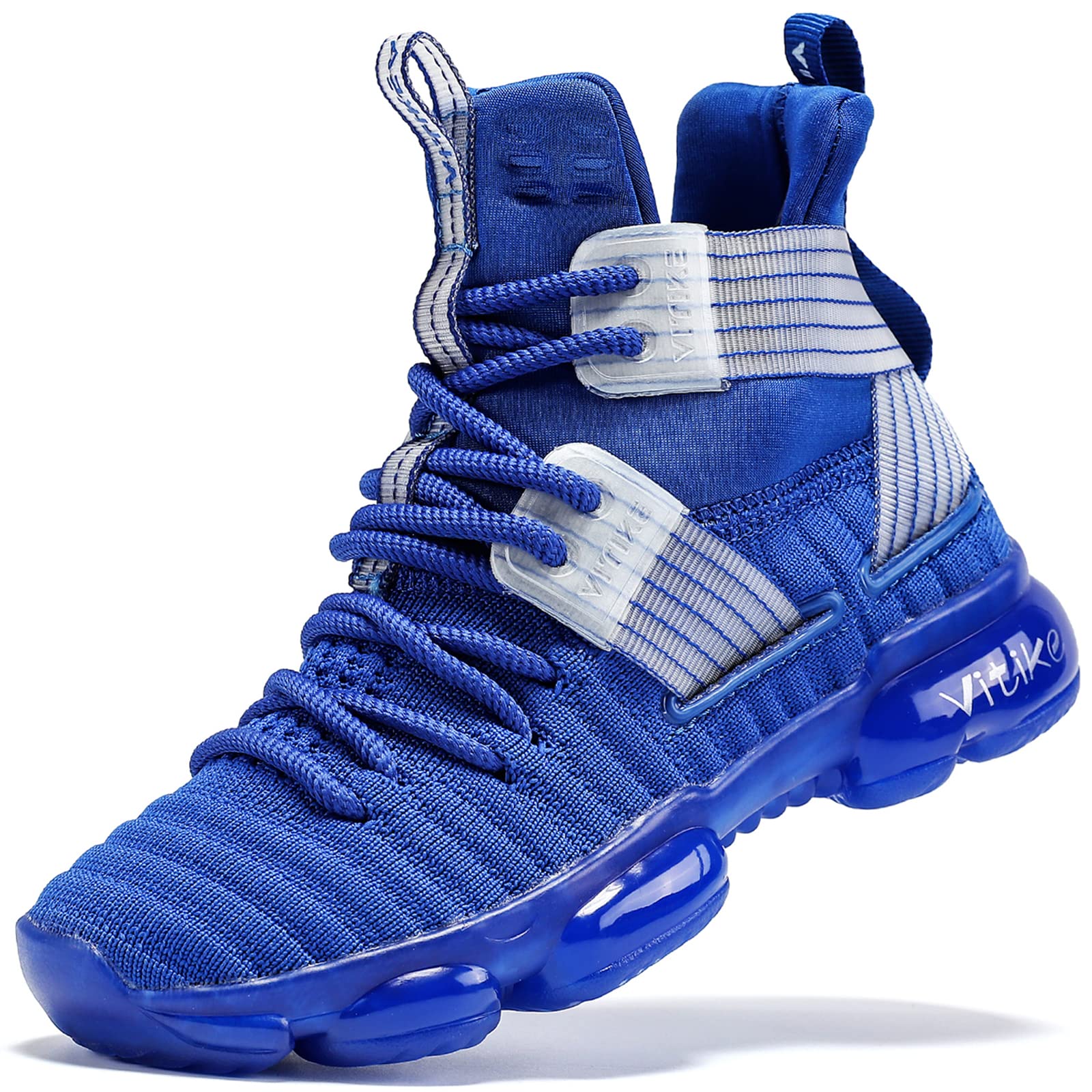 VITUOFLY Kids Basketball Shoes for Boys & Girls - Air Cushion Sneakers with Non-Slip Sole, Mid Top School Training Shoes for Outdoor Sports, Comfortable Running Shoes for Little & Big Kids - Perfect for School, Playground, and Basketball Practice