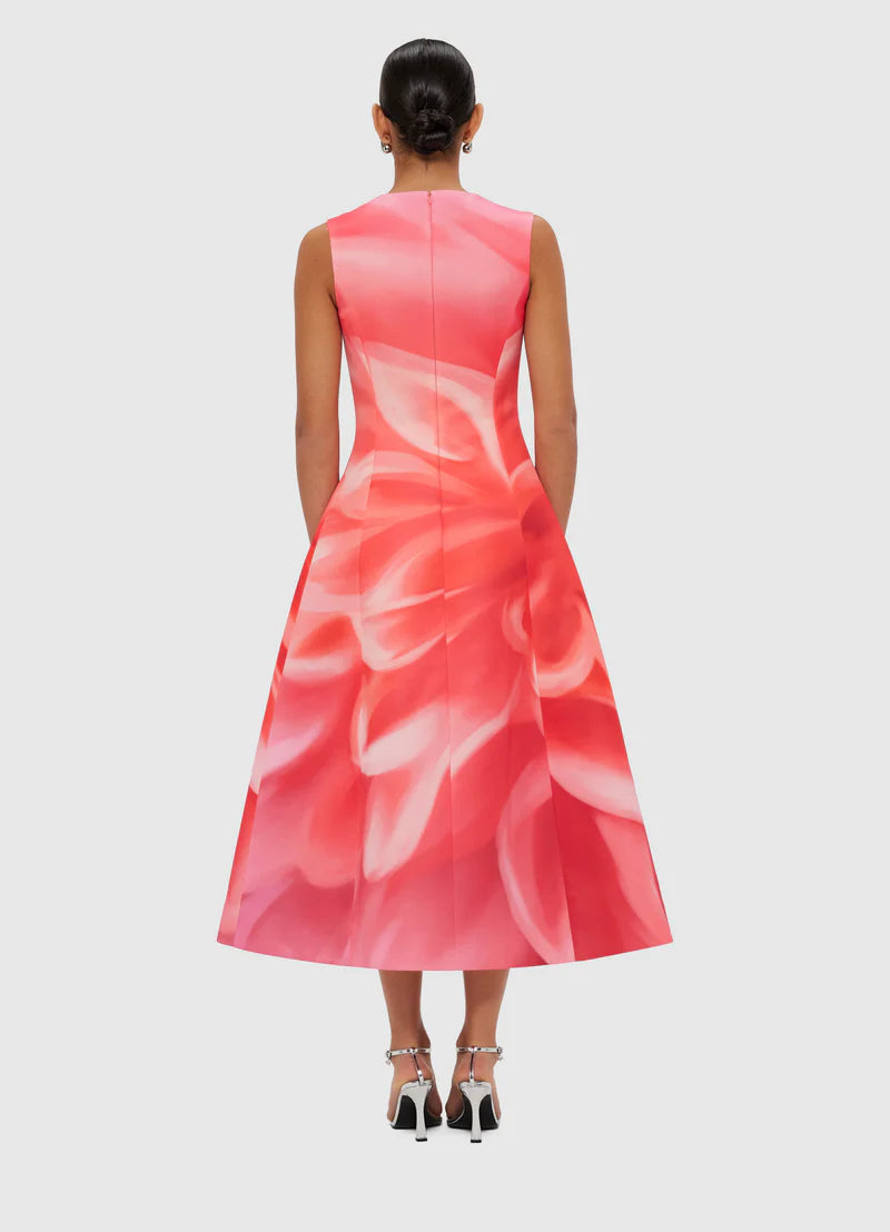 Cleo Sleeveless Midi Dress with Prism Print - Flowy Summer Dress for Beach Vacation, Cocktail Party & Date Night