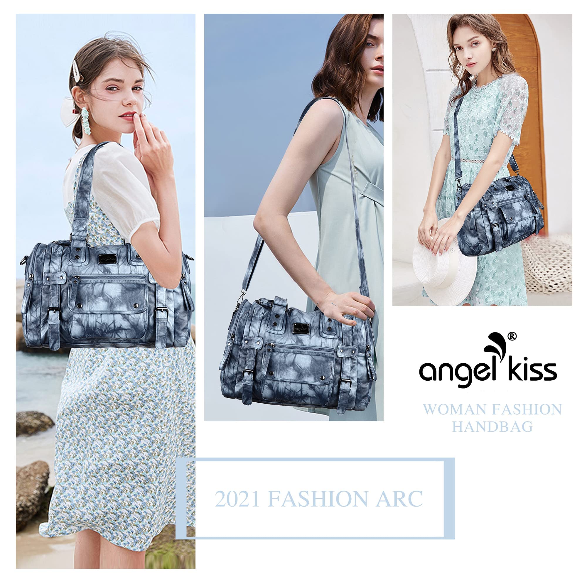 Angelkiss Women's Soft Leather Handbags - Hobo, Satchel, Shoulder & Crossbody Bags for Work, Travel & Everyday Use | Stylish Tote & Purse Collection