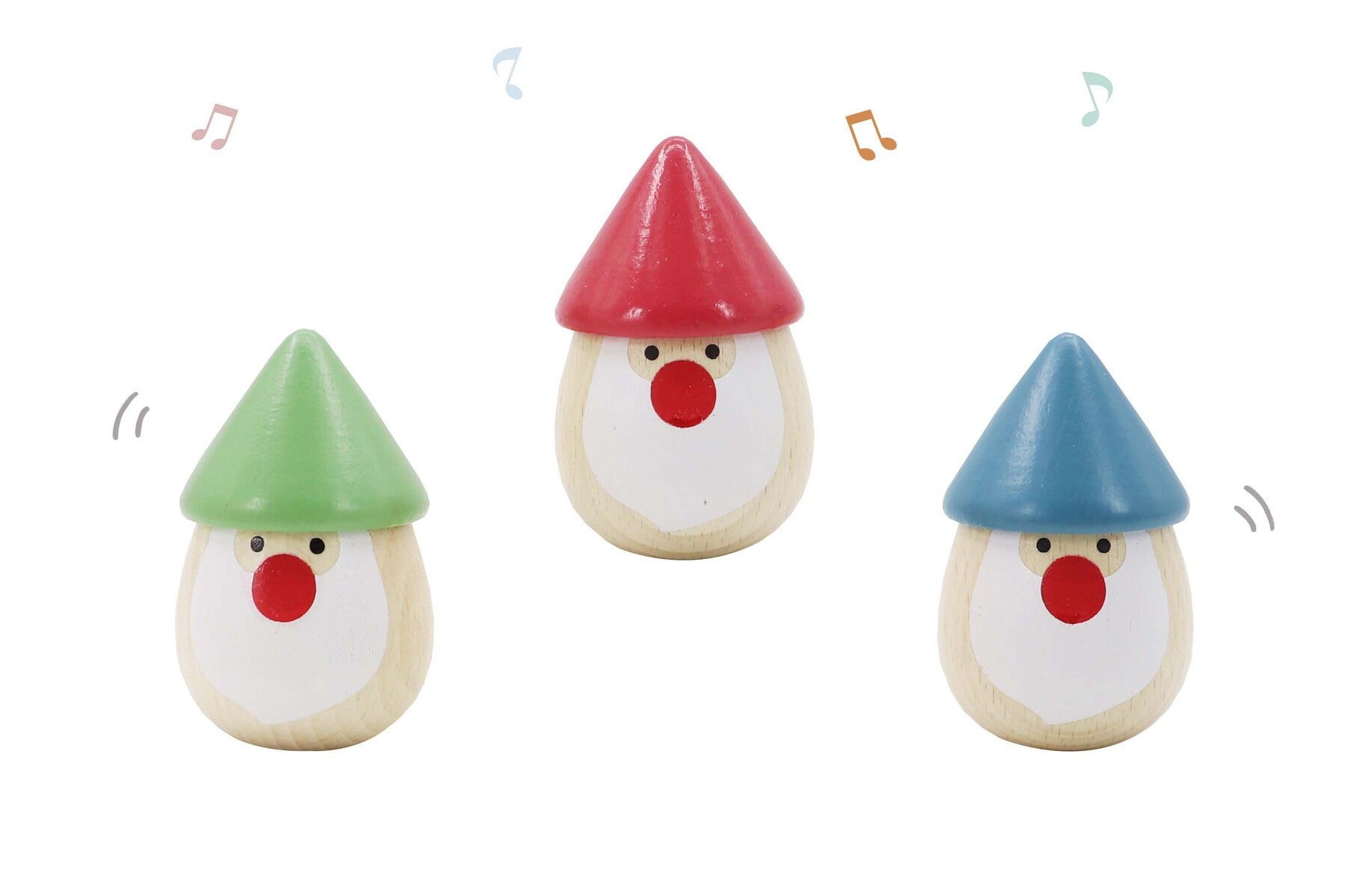 Wooden Santa Egg Maracas - Handcrafted Christmas Musical Shakers for Kids & Adults - Perfect for Holiday Parties, Festive Decor & Family Gatherings
