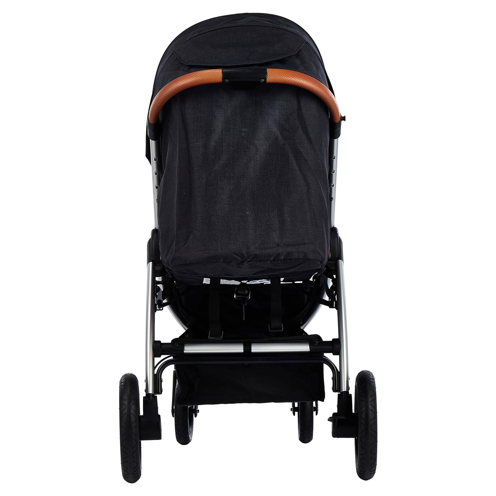 Hauck Uptown Deluxe Stroller - Lightweight Compact Foldable Baby Stroller with One-Hand Fold, Adjustable Reclining Seat & Height, Cup Holder, Supports Up to 55 lbs - Melange Black - Perfect for City Walks, Shopping & Travel