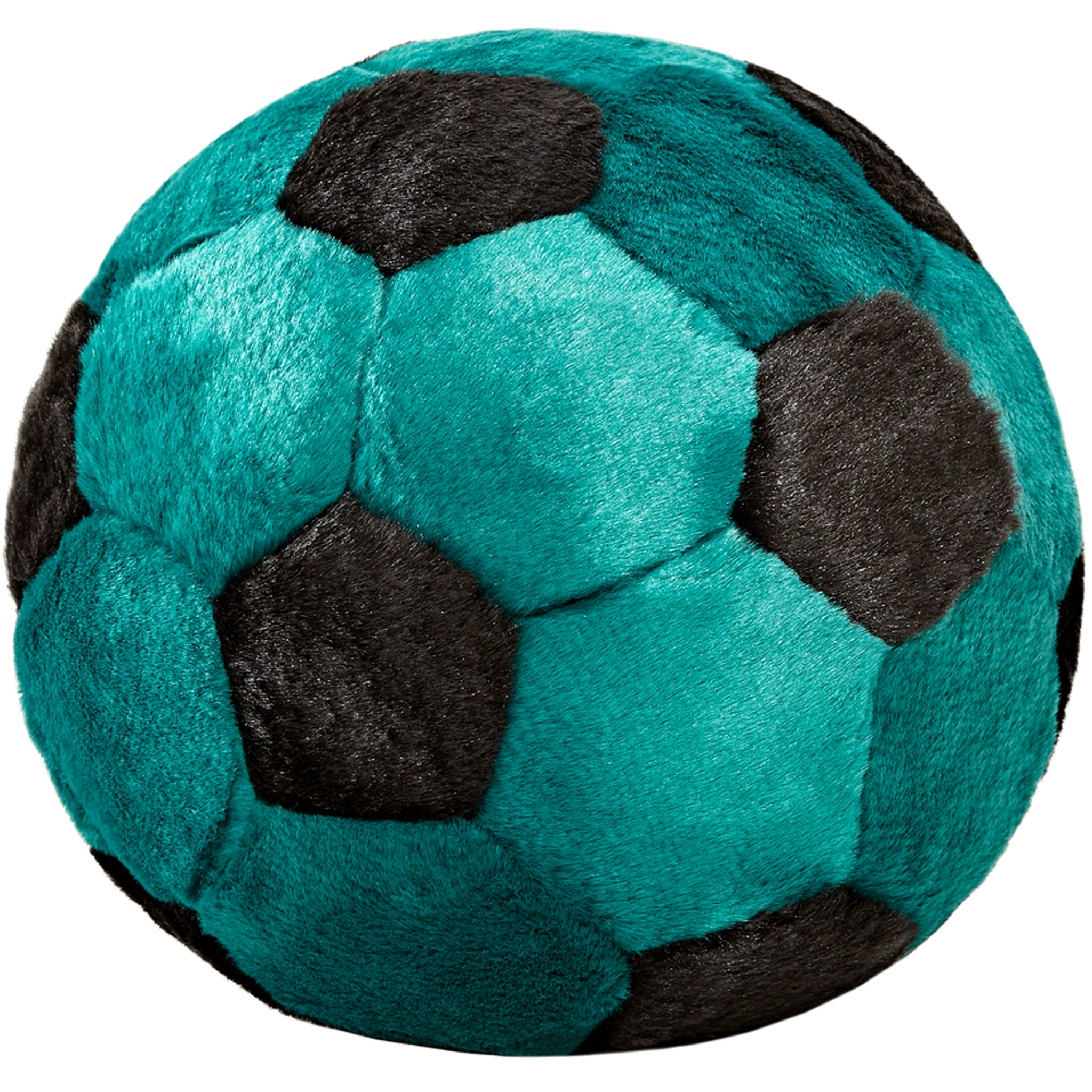 Fluff & Tuff Soccer Ball Dog Toy - Durable Black & Green Chew Toy for Aggressive Chewers - Perfect for Fetch, Training & Outdoor Play