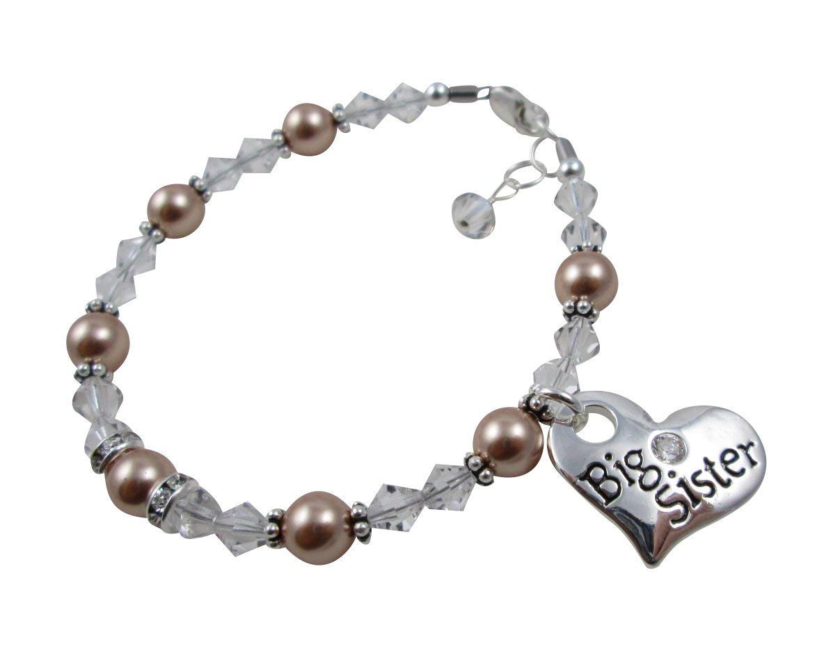 Rose Gold Pearl Bracelet for Sister - Elegant Big Sister Little Sister Gift for Birthday, Anniversary & Special Occasions | Perfect for Everyday Wear & Formal Events