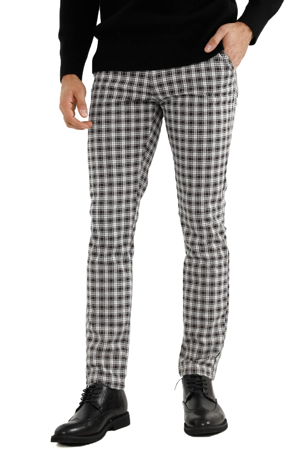GINGTTO Men's Slim Fit Flat-Front Chino Pants - Comfortable Office & Casual Wear for Business, Travel & Daily Outfits