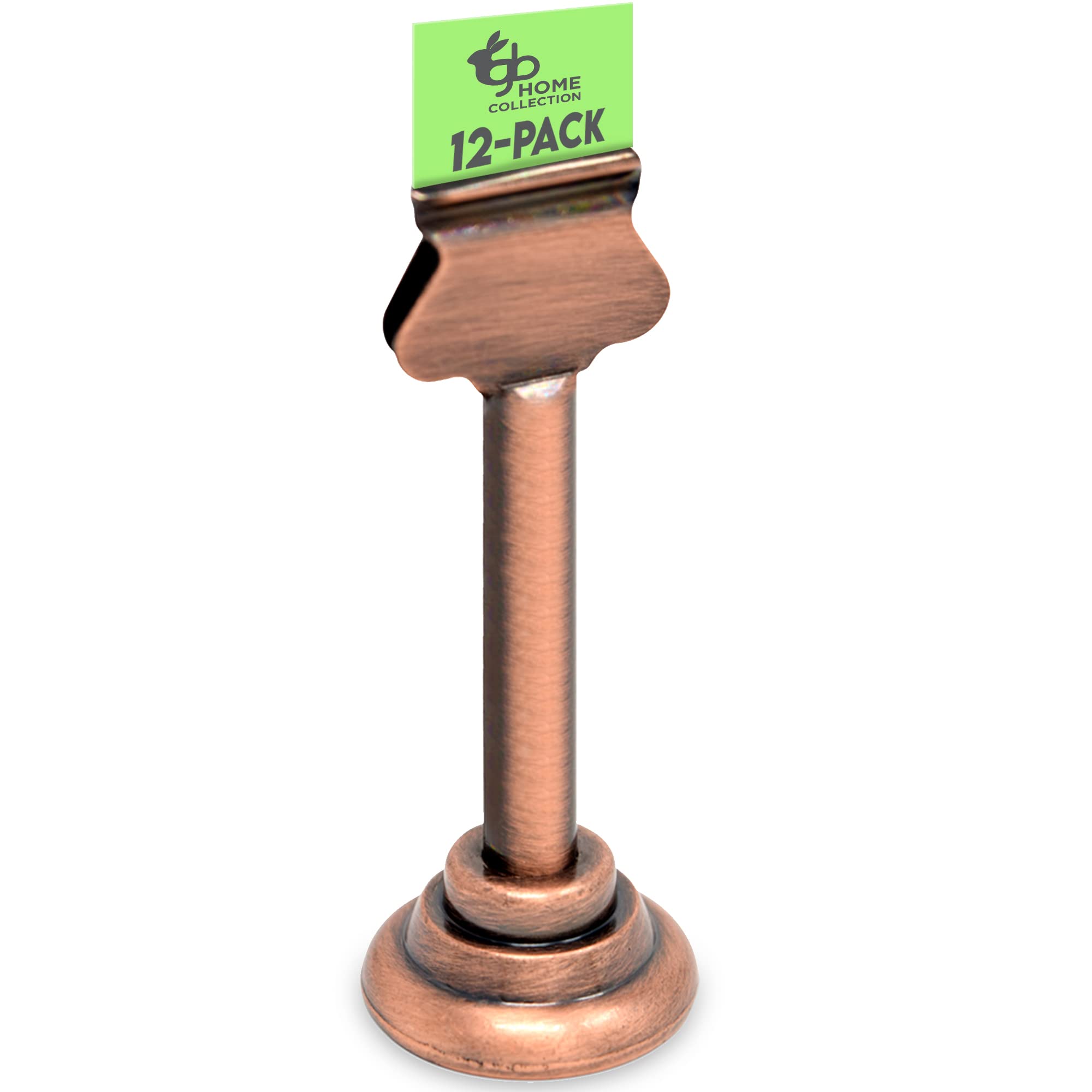 12 Pack Bronze Table Number Holders - Elegant Metal Place Card & Photo Stand for Weddings, Events, and Restaurants | Perfect for Table Numbers, Menus, Signs, and Picture Displays