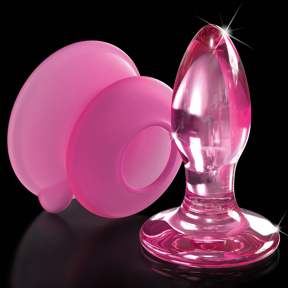 Icicles No. 90 Mini Glass Anal Plug with Suction Cup - Smooth Comfortable Design for Beginners & Advanced Users - Perfect for Sensual Play & Couples Intimacy