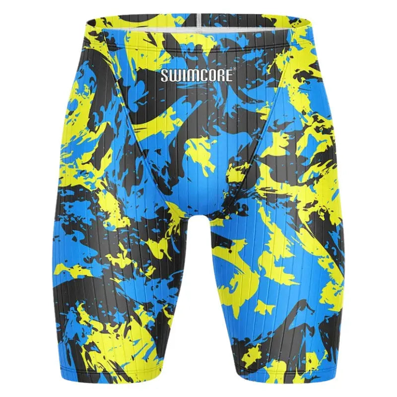 Men's Competitive Swim Jammers - Fast-Drying & Chlorine-Resistant Swimwear for Training & Racing | Voltide Vortexis Design | Perfect for Lap Swimming, Triathlons & Water Sports