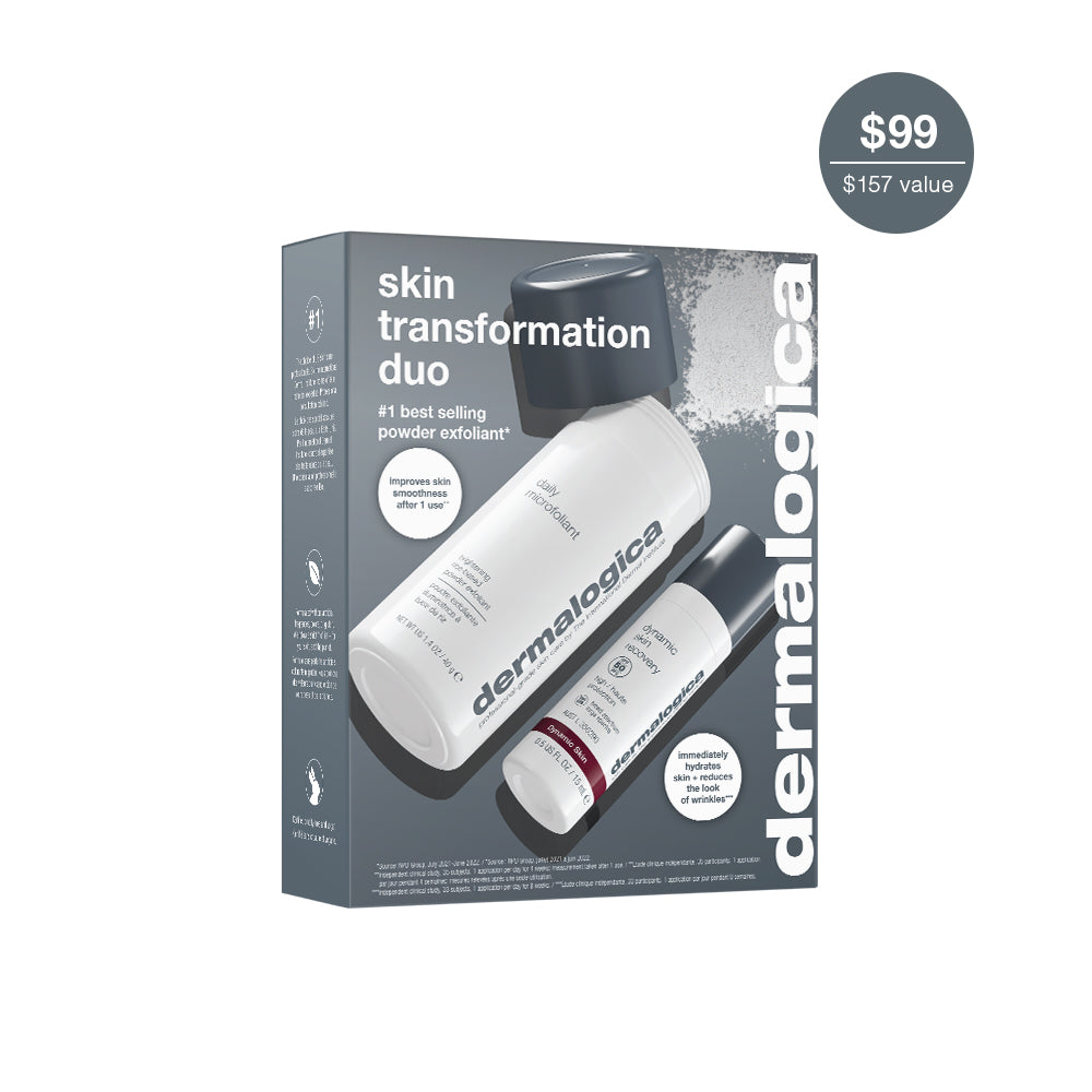 Skin Transformation Duo Set - Brightening & Anti-Aging Skincare Combo for Glowing Complexion | Perfect for Night Routine & Travel Skincare