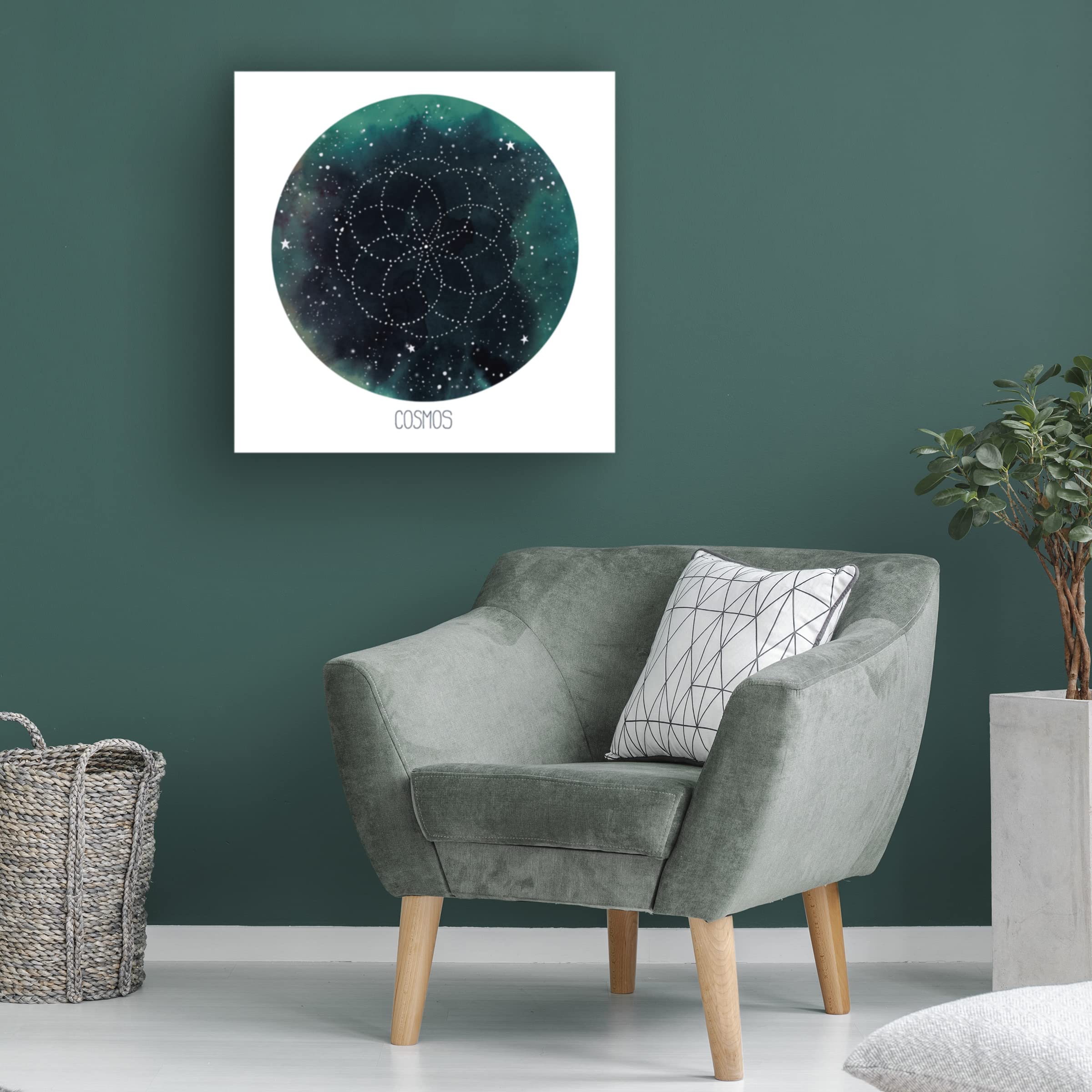 Grace Popp Celestial Orb III Canvas Wall Art - Modern Abstract Galaxy Painting for Living Room, Bedroom & Office Decor