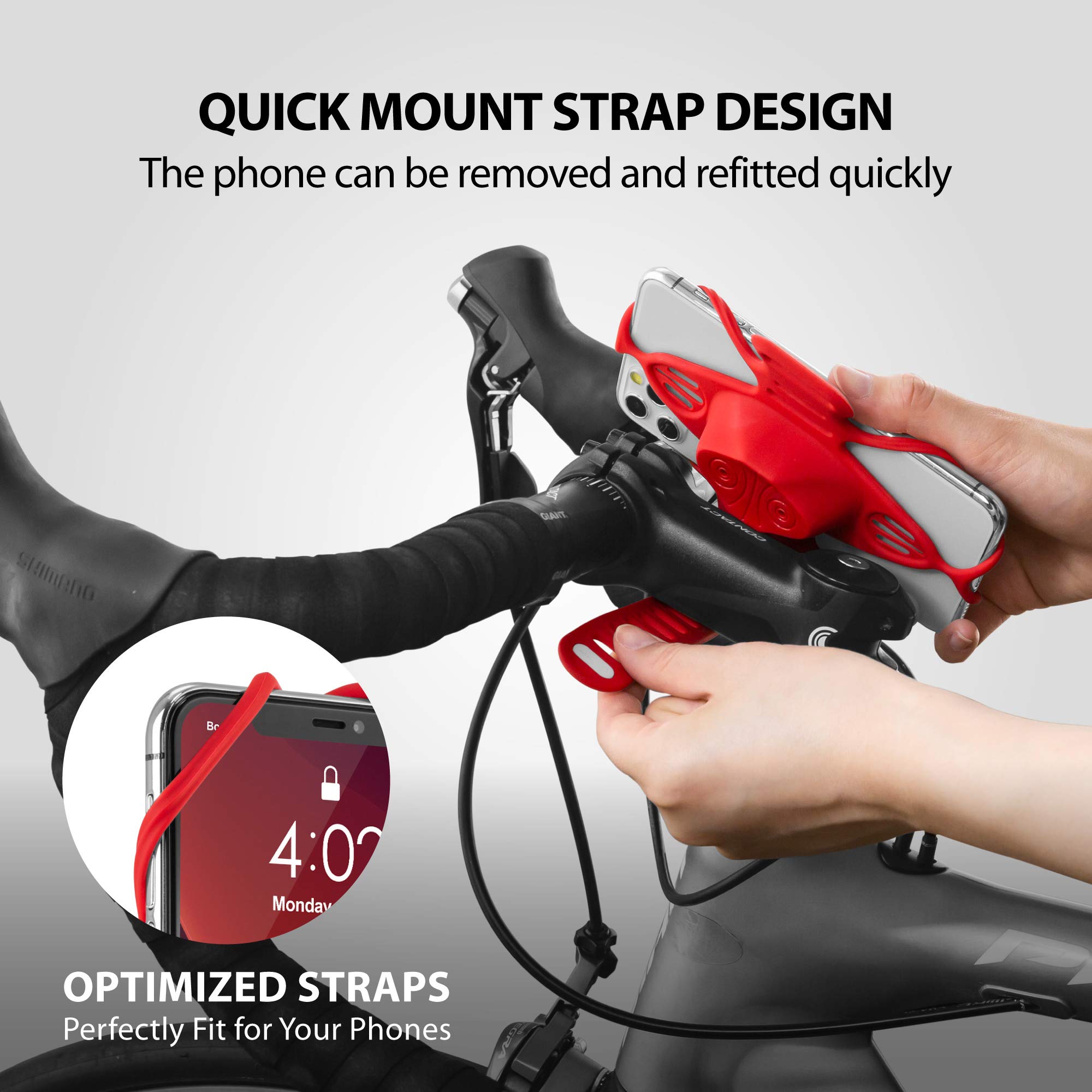 BONE Bike Tie Pro 4 Bike Phone Mount - Universal Bicycle Phone Holder for 4.7