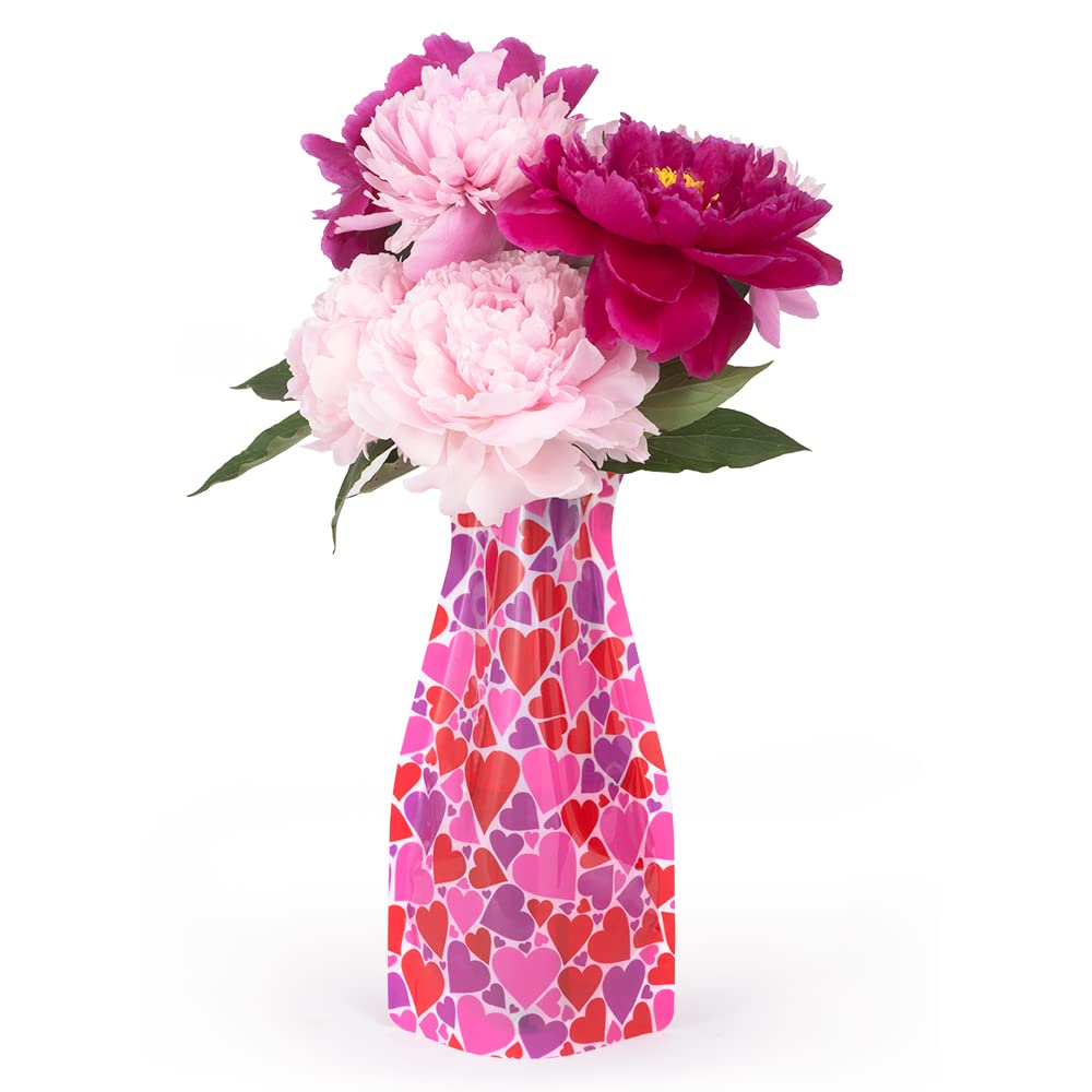 MODGY Expandable Flower Vase - Modern Plastic Decorative Vase for Fresh & Artificial Flowers - Perfect for Dining Table Centerpieces, Living Room, Bathroom, Wedding & Office Decor - LuvDub
