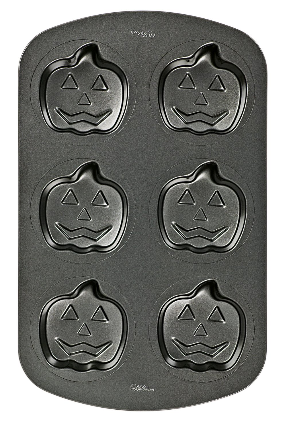 Wilton Nonstick Jack O'Lantern Mini Cake Pan - Perfect for Halloween Baking, Cupcakes, and Pumpkin-Shaped Treats