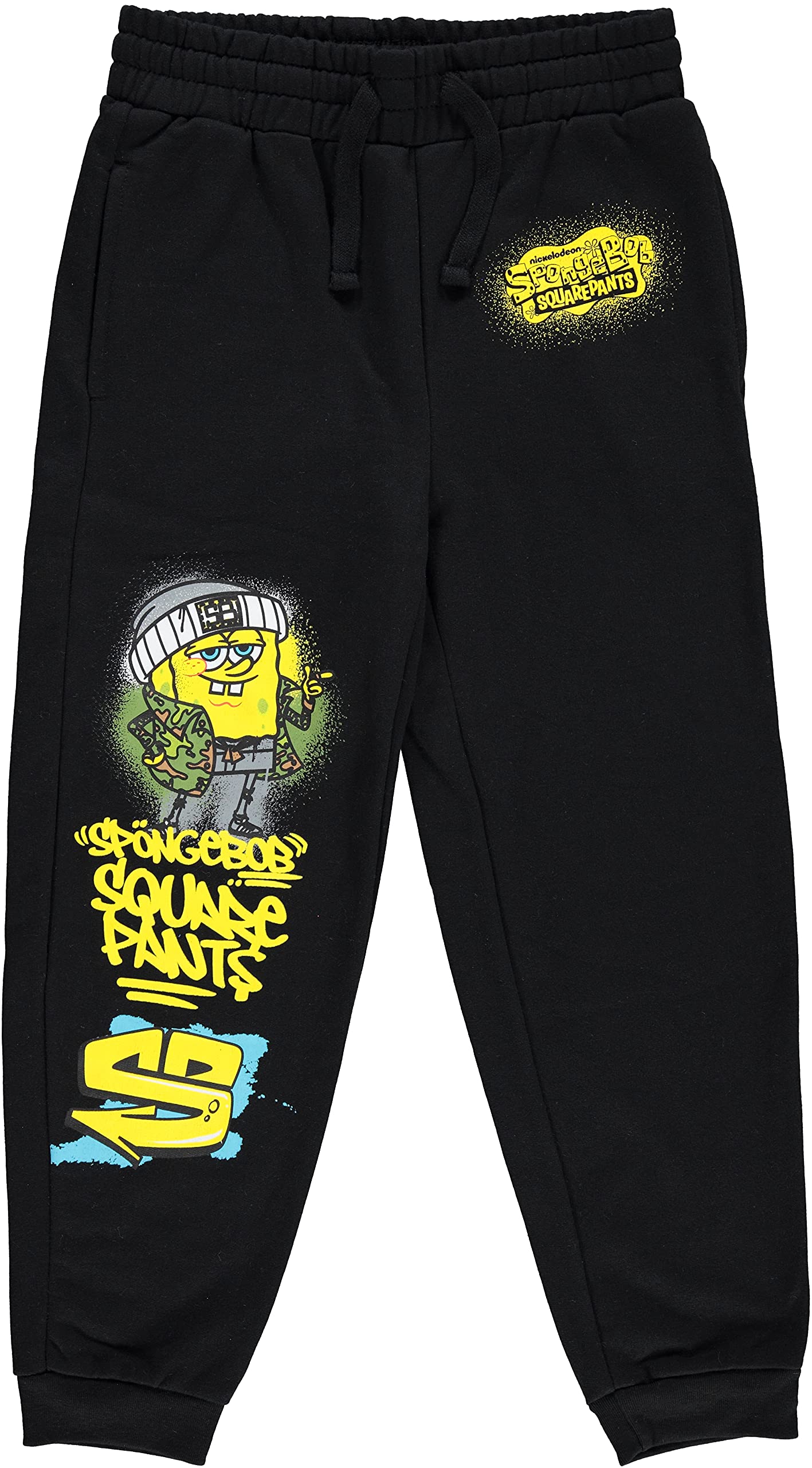 SpongeBob SquarePants Boys' Jogger Sweatpants - Soft Cotton Fleece Pants for Kids (Sizes 4-20) - Perfect for Playtime, School & Casual Wear