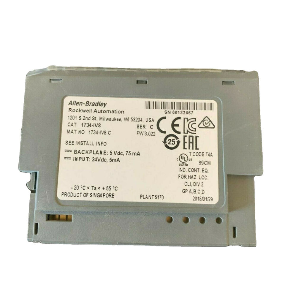 Original AB 1734-IV8 PLC Input Module | Used Allen-Bradley 1734 IV8 for Industrial Automation & Control Systems | Perfect for Factory Equipment Upgrades & Maintenance