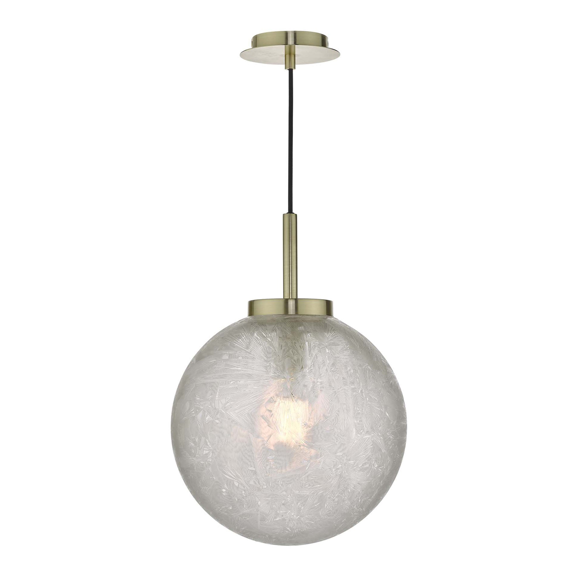 Satin Brass & Frosted Glass
