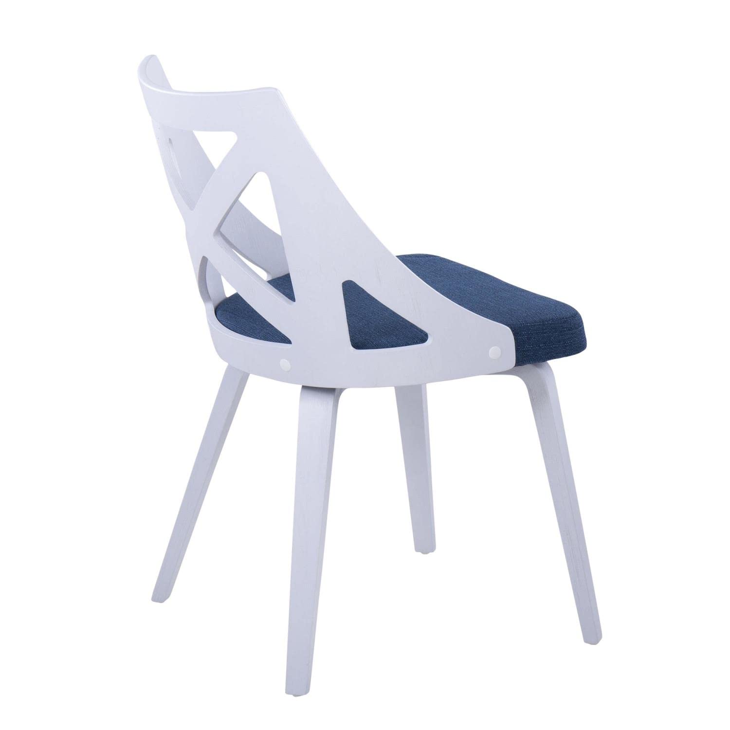 LumiSource Charlotte Upholstered Dining Chairs Set of 2 - Farmhouse Style Kitchen Chairs for Dining Table - Perfect for Home, Restaurant, and Office Use