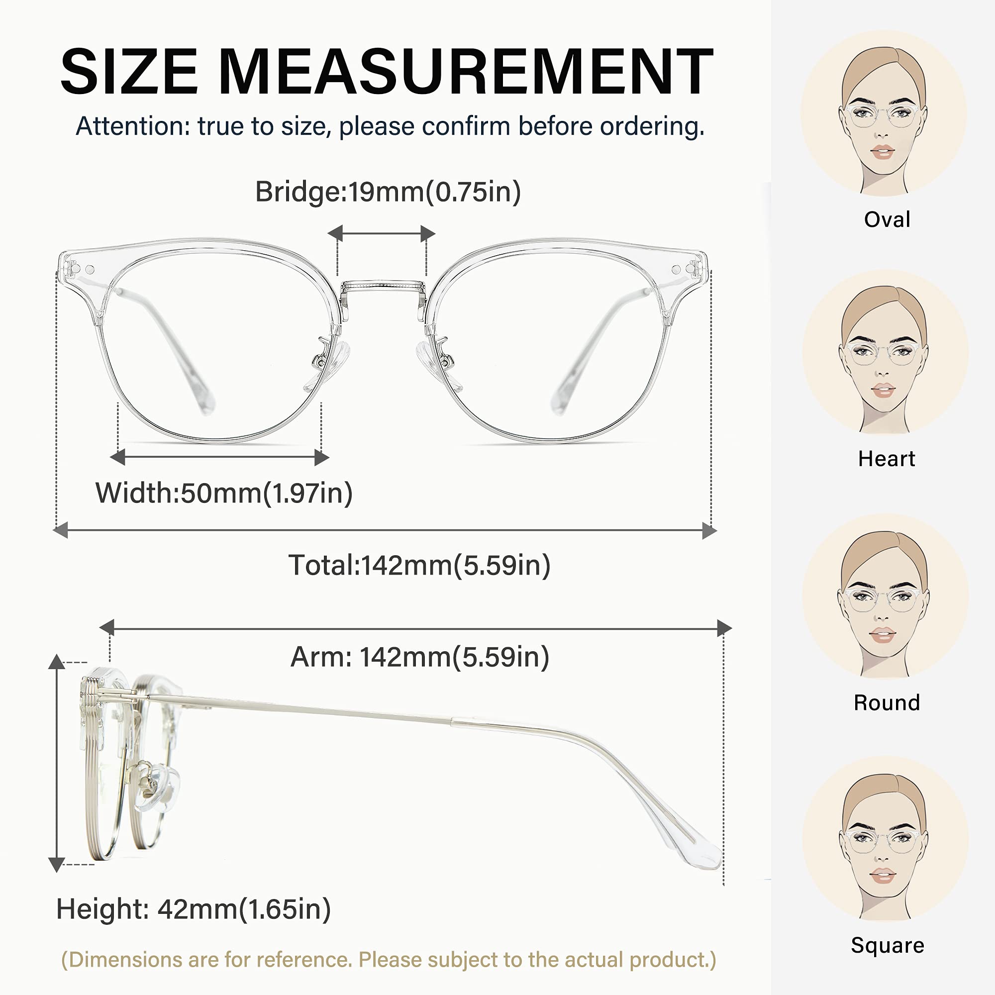 Cyxus Blue Light Blocking Glasses - Clear Lens Anti Glare Computer Glasses for Gaming, Reading & Office Work - Reduce Eye Strain for PC, Laptop & Digital Screen Use