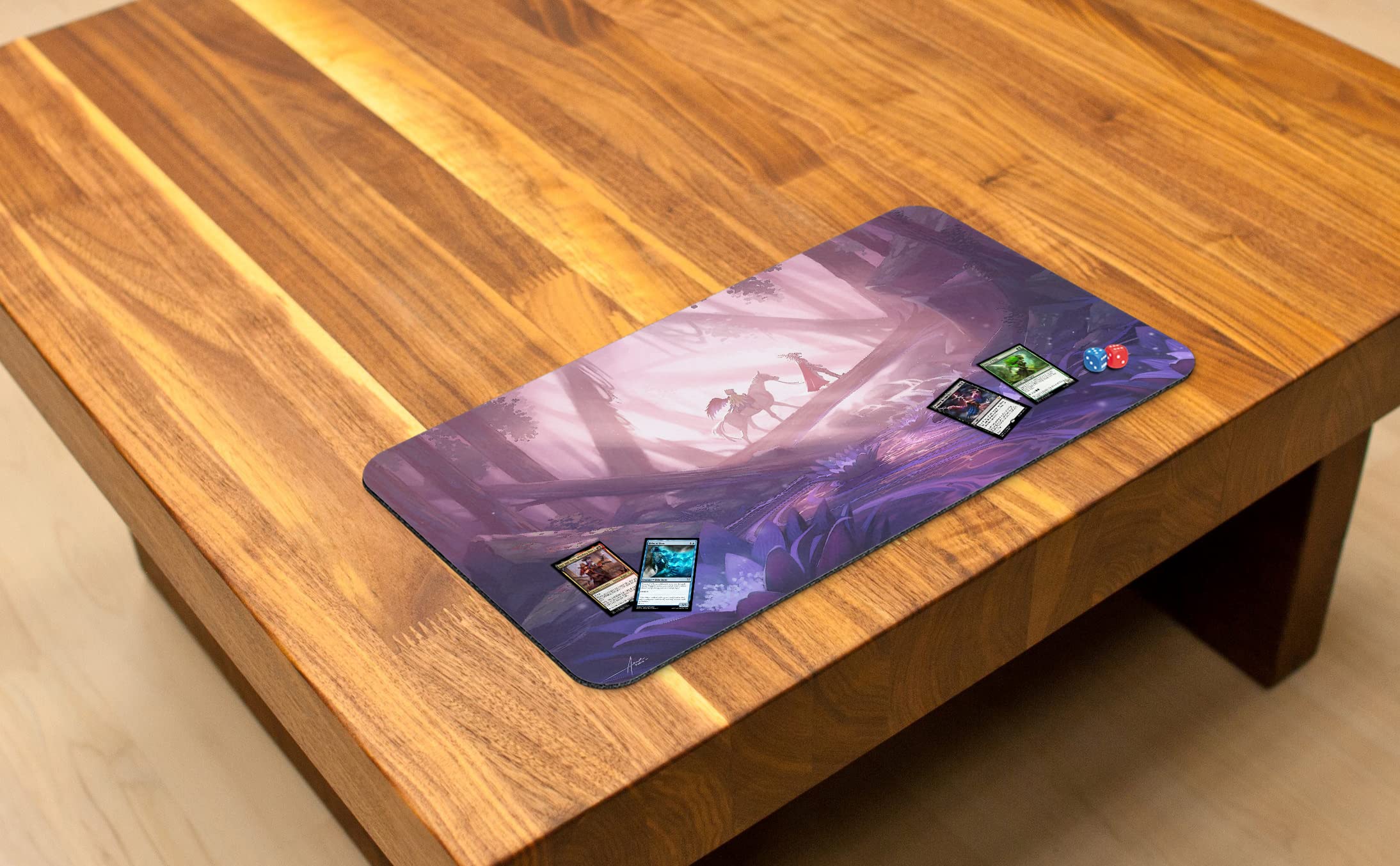 Lotus Quest Swamp Stitched MTG Playmat | Magic The Gathering & YuGiOh Game Mat | Premium TCG Accessories with Original Art | Perfect for Tournaments & Casual Play
