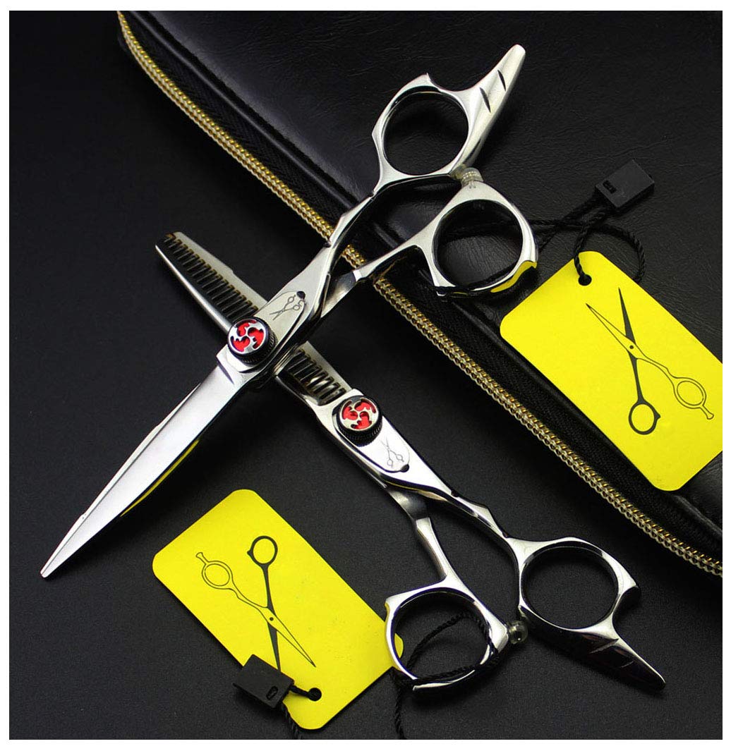 Professional Barber Scissors Set - 5.5 Inch Hair Cutting & Thinning Scissors for Salon & Home Use - Stainless Steel Hairdressing Kit for Men & Women - Perfect for Styling, Trimming & Haircuts