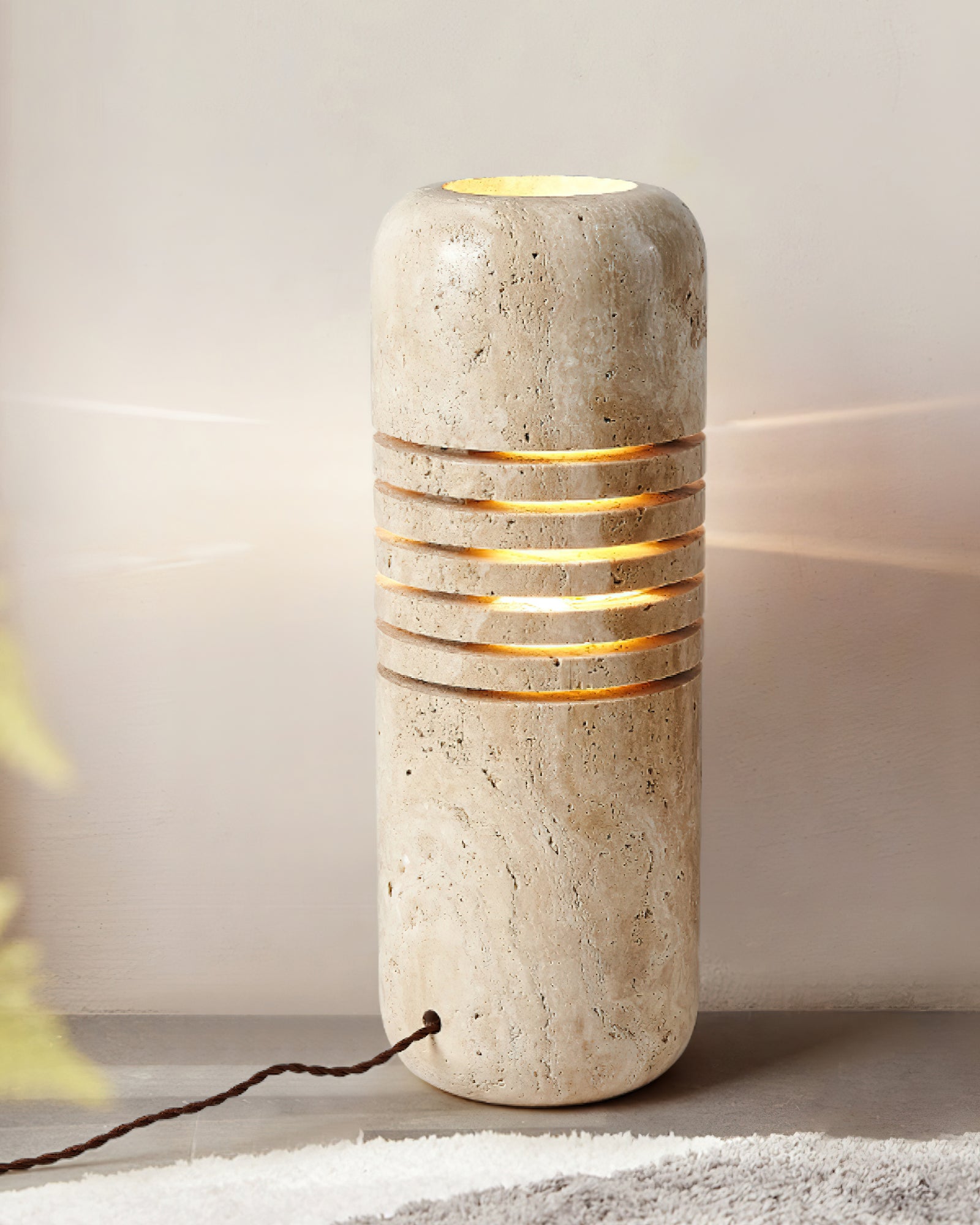 Modern Big Stone Bucket Floor Lamp - Stylish Home Decor for Living Room, Bedroom & Office - Perfect for Ambient Lighting and Interior Design