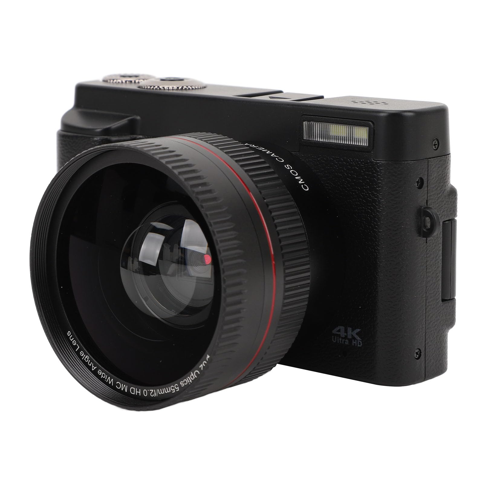 4K WiFi Vlogging Camera with Flip Screen - 48MP Digital Camera, 16X Zoom, Autofocus, Built-in Flash | Compact & Lightweight for Kids, Students, Teens | Perfect for Travel, YouTube, TikTok & Daily Vlogging