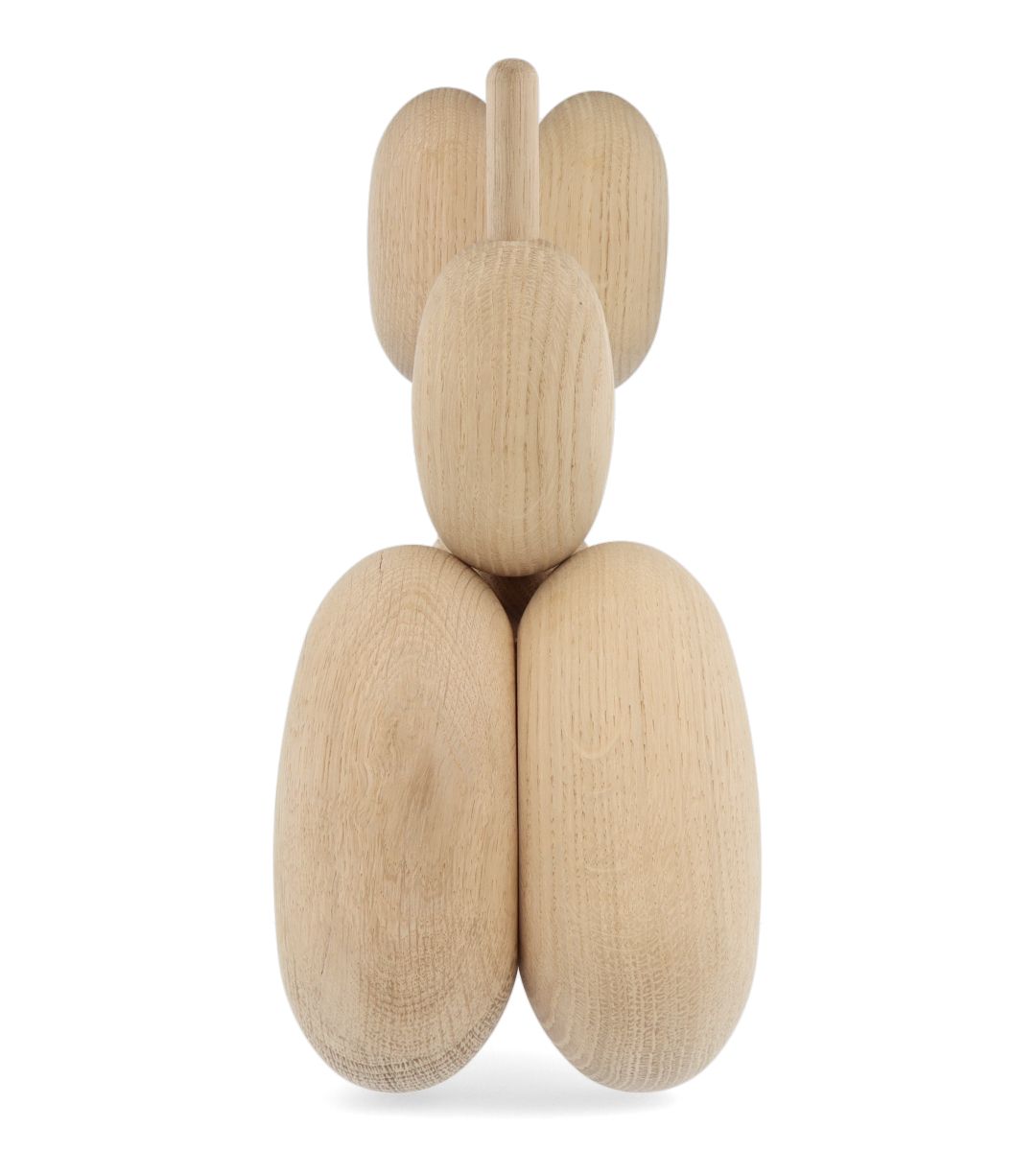 Large Balloon Dog Sculpture in Oak - Unique Home Decor for Living Room, Office & Party Decorations