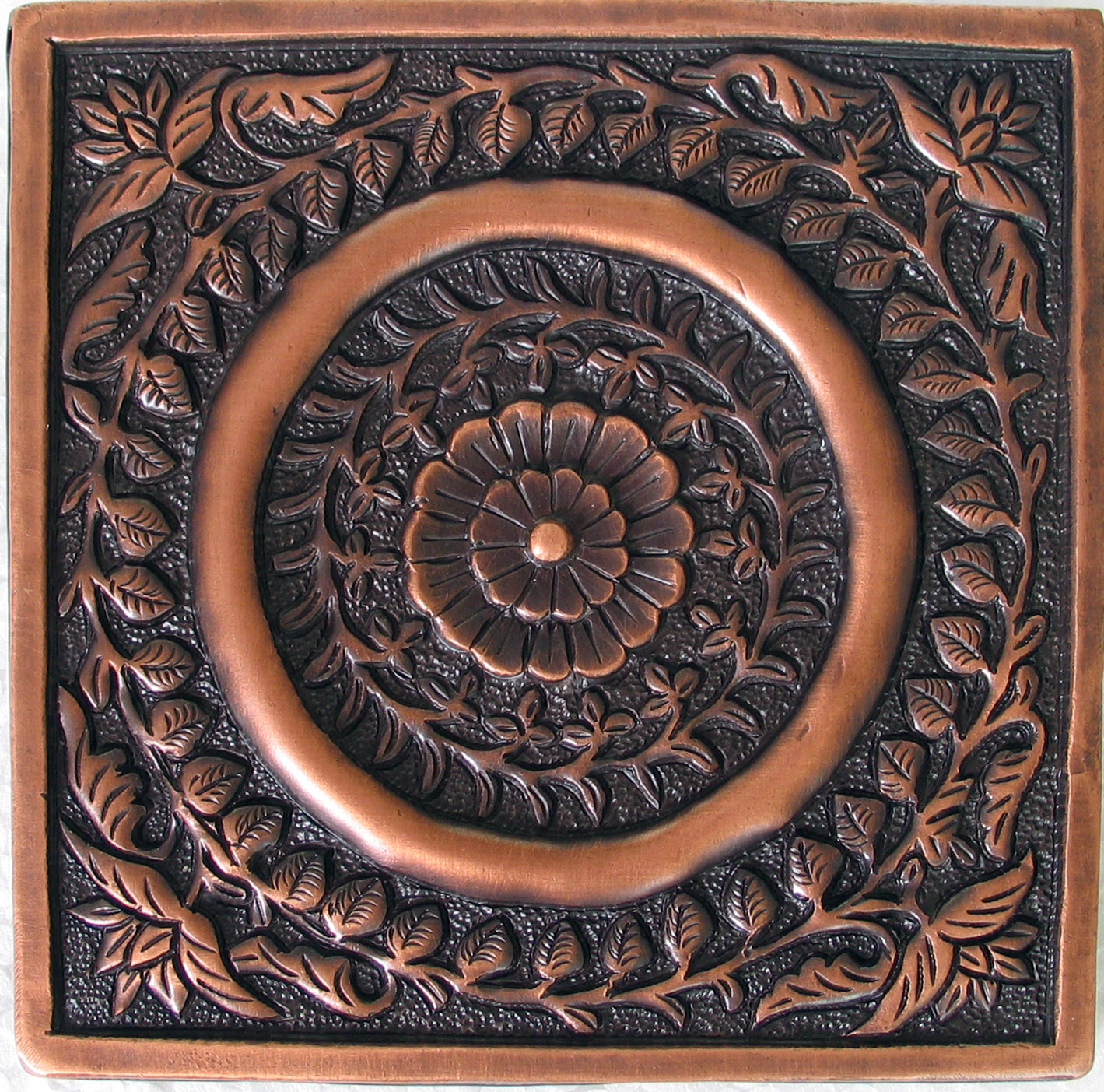 Geometric Pattern Copper Kitchen Backsplash - Modern Cooktop Wall Art Mural Decor for Home & Restaurant - Perfect for Kitchen Remodeling, Backsplash Upgrade, and Stylish Interior Design