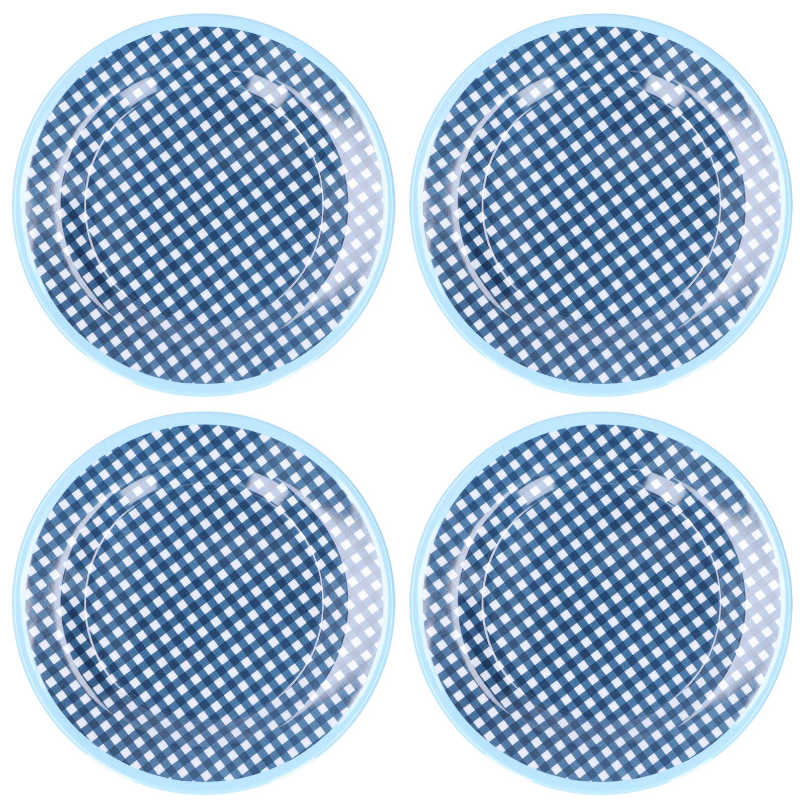 9-Inch Melamine Dessert Plates & Cutlery Set - 4-Piece Salad & Fruit Serving Dishes - Durable Kitchen Tableware for Home, Restaurant & Hotel Use - Perfect for Dinner Parties, Picnics & Catering Events