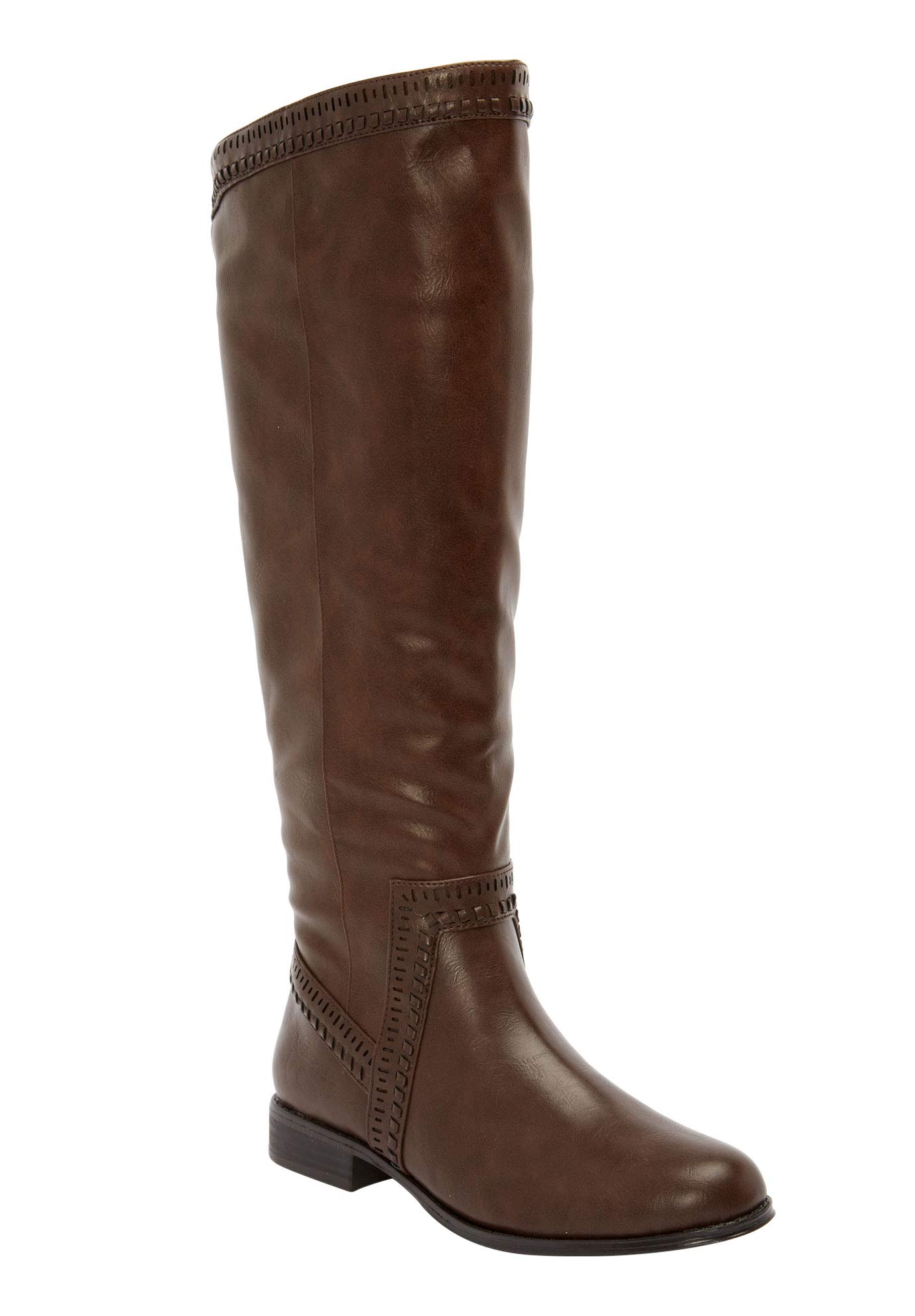 Comfortview Women's Wide Width The Malina Wide Calf Boot - Stylish & Comfortable Knee High Boots for Wide Calves | Perfect for Work, Office & Winter Outfits