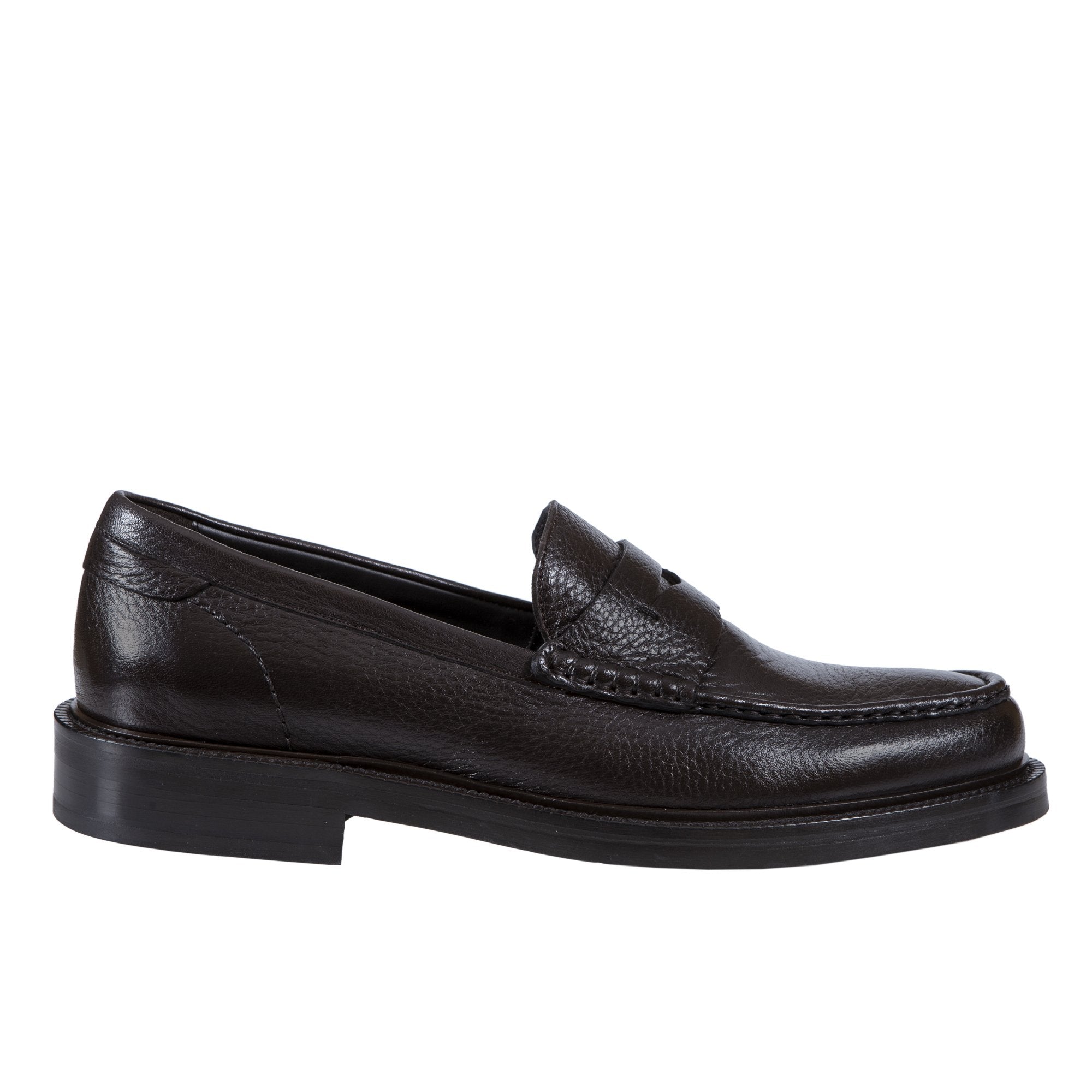 HENRY SARTORIAL Beamsley Penny Loafers for Men - Genuine Leather Dark Brown Slip-On Dress Shoes - Comfortable & Stylish for Business, Office & Casual Wear
