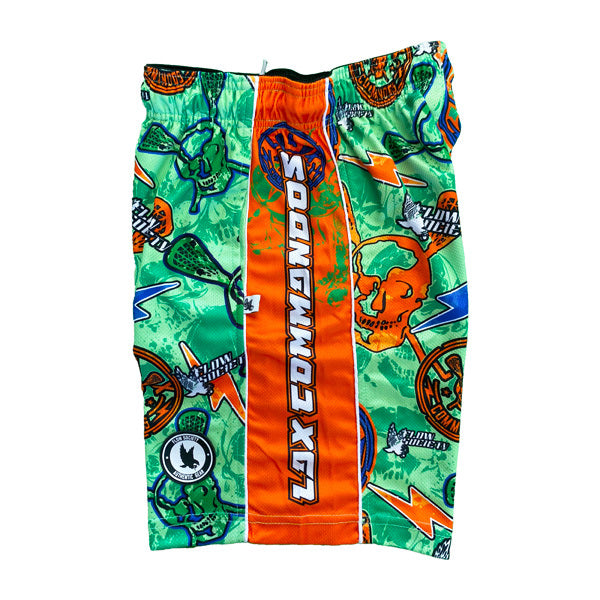 Boys Lacrosse Shorts with Skull Design - Breathable & Comfortable for Youth Sports & Training