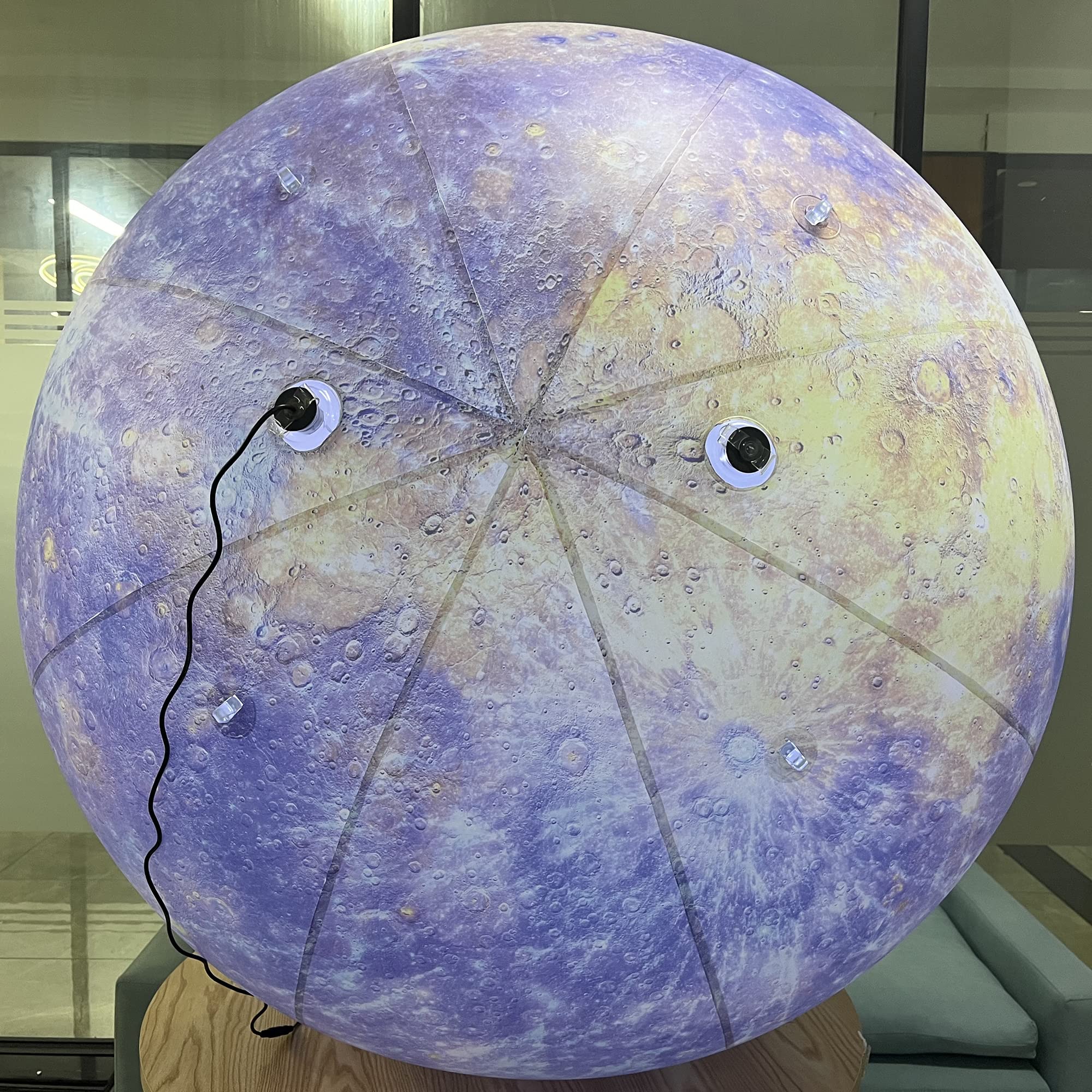 Sayok 40-Inch Large Inflatable Solar System Planets - 0.25mm PVC Mercury Balloon for Science Education & Planetarium Decor | Perfect for Classroom Learning, Astronomy Parties & Space-Themed Events