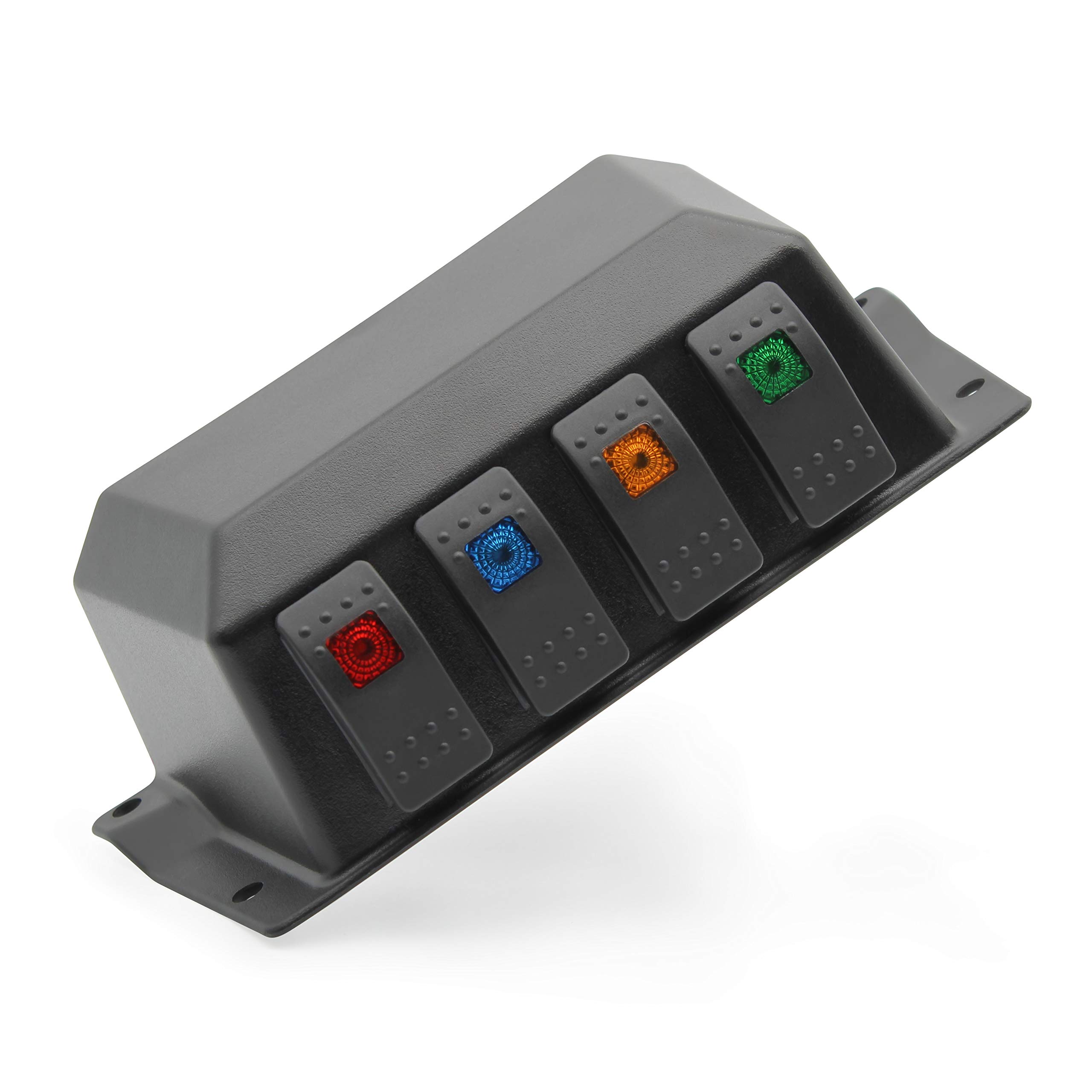 SAUTVS Switch Panel for Polaris RZR XP 1000 2014-2018 | Under Dash Switch Case with 4 Rocker Switches | Off-Road Accessories for UTV & Side-by-Side Vehicles | Perfect for Trail Riding & Off-Road Adventures