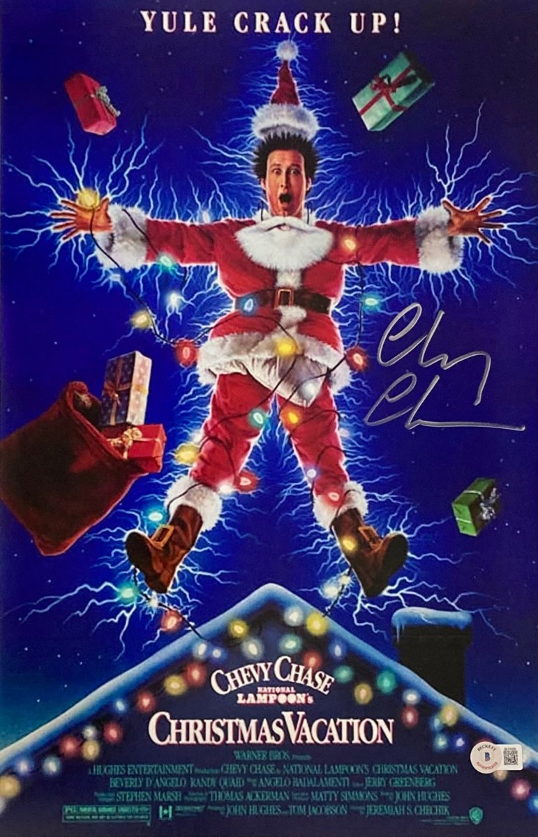 Chevy Chase Autographed 11x17 National Lampoon's Christmas Vacation Movie Photo - Signed Memorabilia for Holiday Decor & Christmas Movie Fan Collection