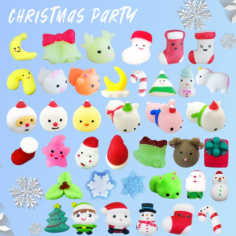 24-Pack YCXBOX Glitter Squishy Toys for Kids - Stress Relief Sensory Toys, Birthday Party Favors, Classroom Prizes, Easter & Christmas Gifts (Perfect for Sensory Play, Party Giveaways & Stress Relief Activities)