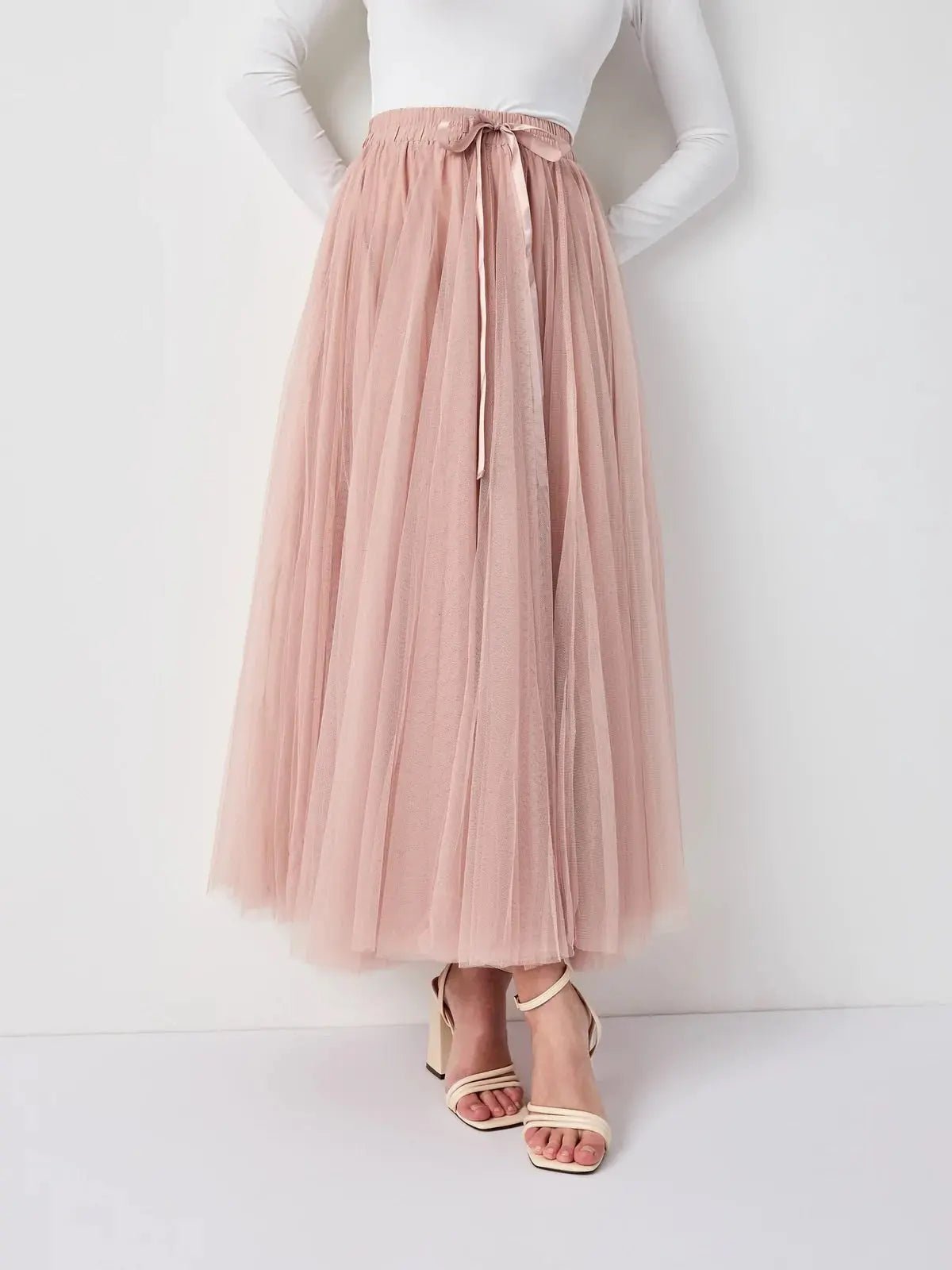 Aria Long Tulle Skirt - Elegant Flowy Maxi Skirt for Women | Perfect for Weddings, Parties & Special Occasions