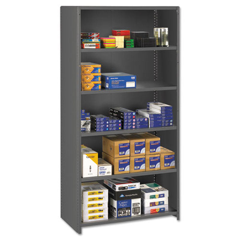 6-Shelf Heavy Duty Steel Shelving Unit, Medium Gray - Perfect for Garage Storage, Warehouse Organization & Retail Display
