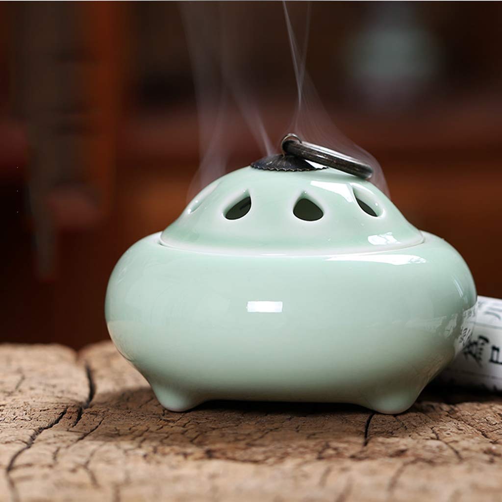 Metal Pull Tab Mosquito Incense Burner - Indoor Mosquito Coil & Incense Cone Holder - Durable Insect Repellent for Patio, Garden & Camping (Blue)