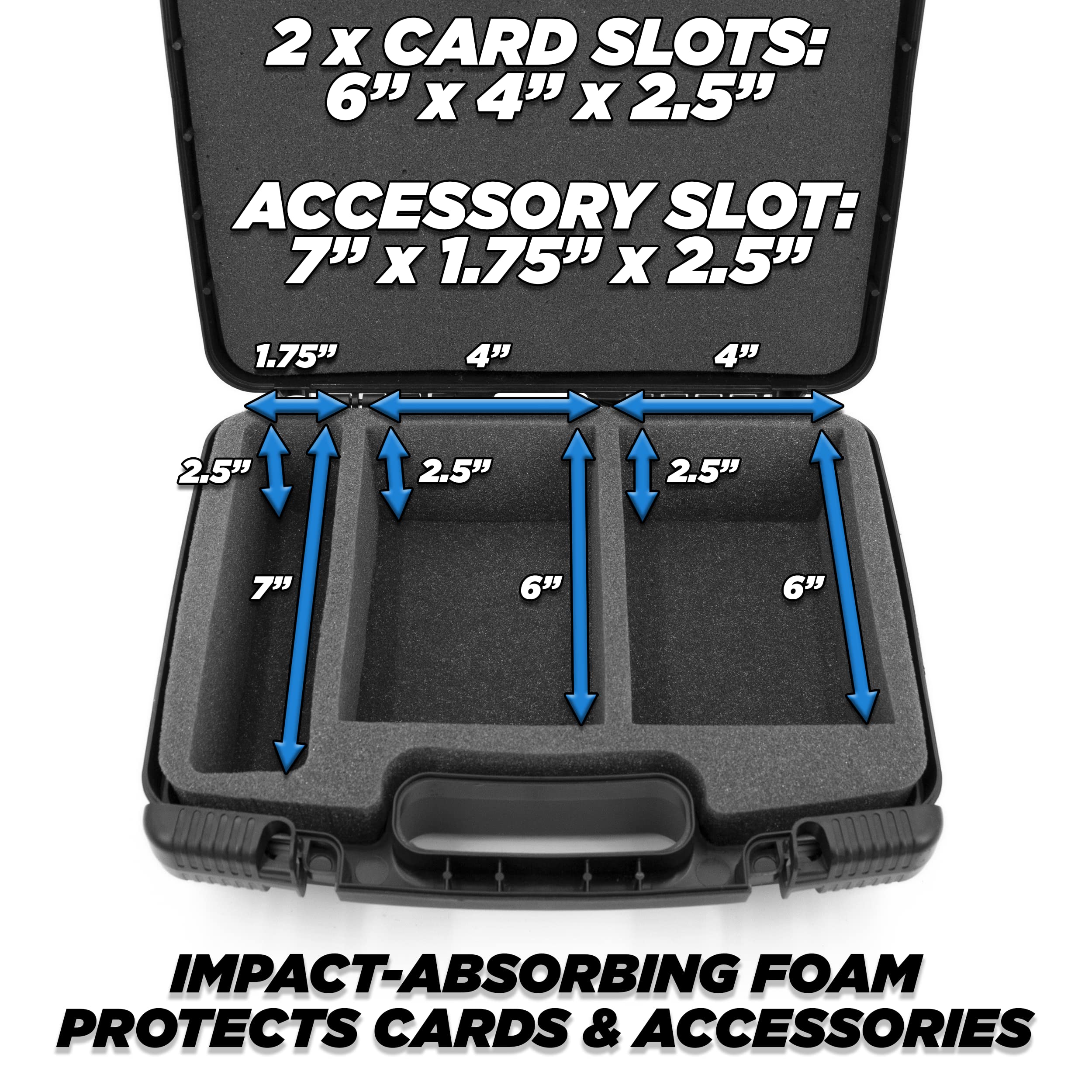 CASEMATIX 960-Card Trading Card Case - Hard Shell Storage Organizer with 8 Dividers & Protective Foam for MTG, Pokémon, Yu-Gi-Oh! Cards - Perfect for Collectors, Tournaments & Game Nights