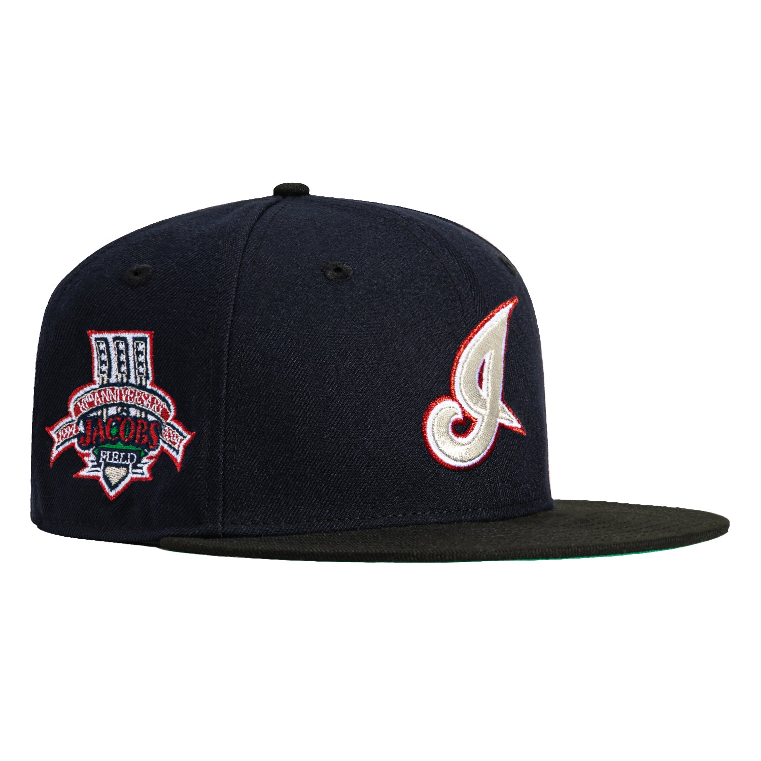New Era 59Fifty Cleveland Guardians 10th Anniversary Stadium Patch Snapback Hat - Navy & Black | MLB Baseball Cap for Fans & Collectors | Perfect for Games, Gifts & Streetwear Fashion