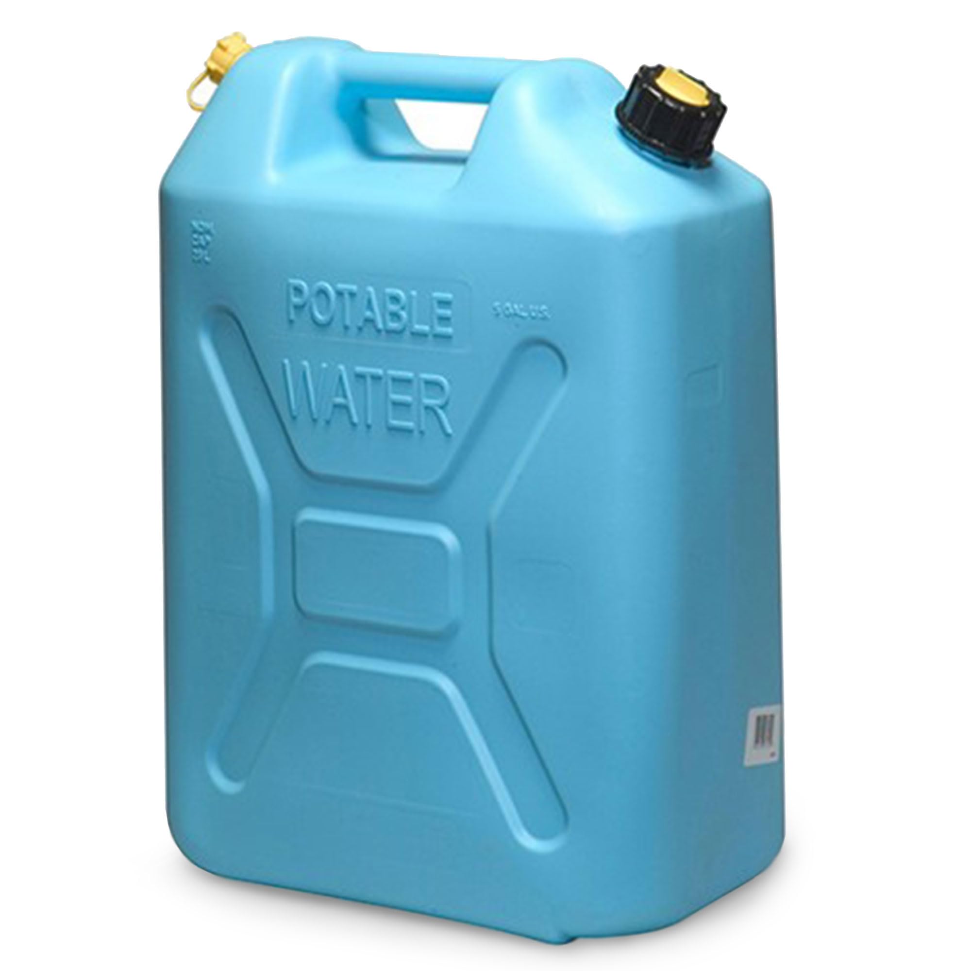 Scepter 5 Gallon Portable Water Jug - Military Style, BPA-Free Plastic, Food Grade Safe with Reversible Spout - Ideal for Camping, Hiking, Emergency Preparedness & Outdoor Adventures (Blue)