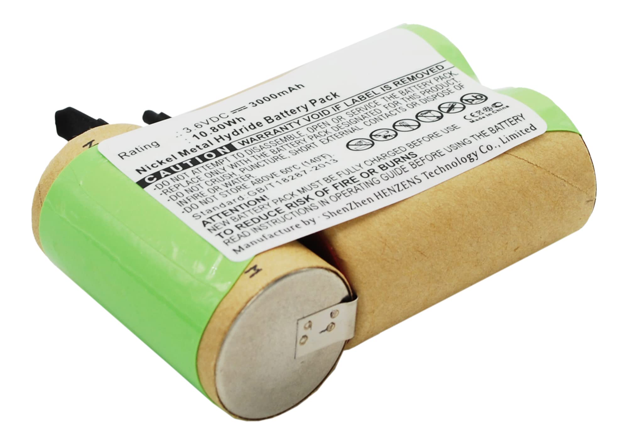Synergy Digital Vacuum Cleaner Battery - High Capacity Ni-MH 3.6V 3000mAh Replacement for Black+Decker V3610G & 5100363-03 - Perfect for Home Cleaning, Car Detailing, and Pet Hair Removal