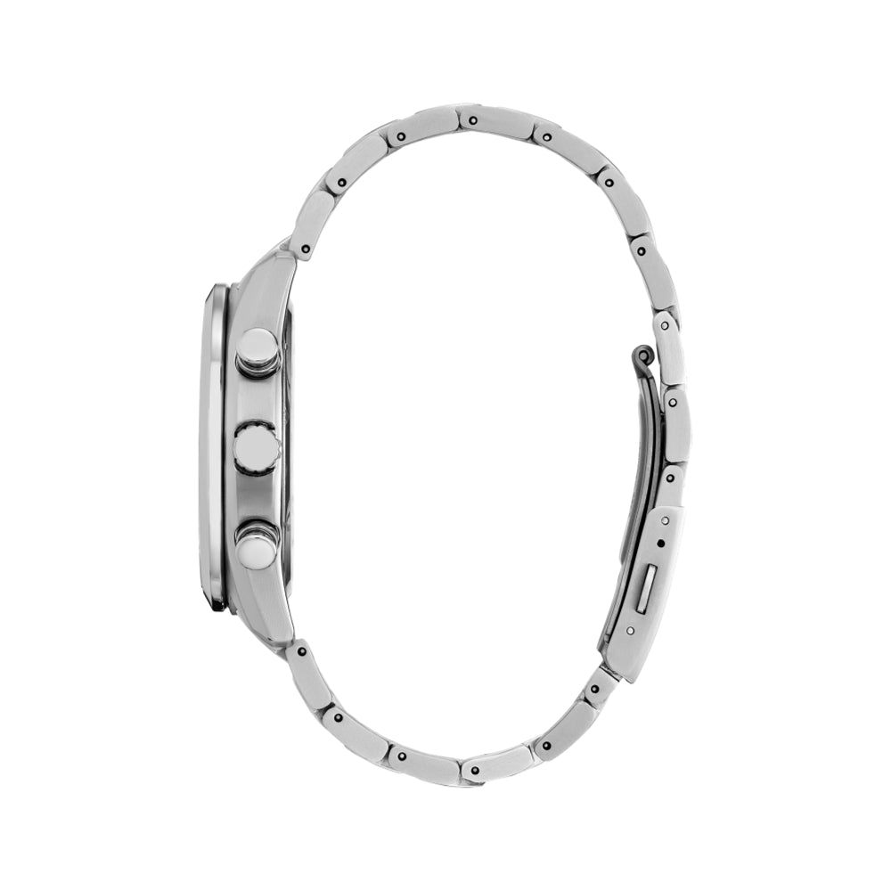 Tsuki Yomi A T Sport Luxury H874 Eco Drive 43mm Men's Watch - Red Dial on Stainless Steel Bracelet - Perfect for Business, Casual & Outdoor Activities