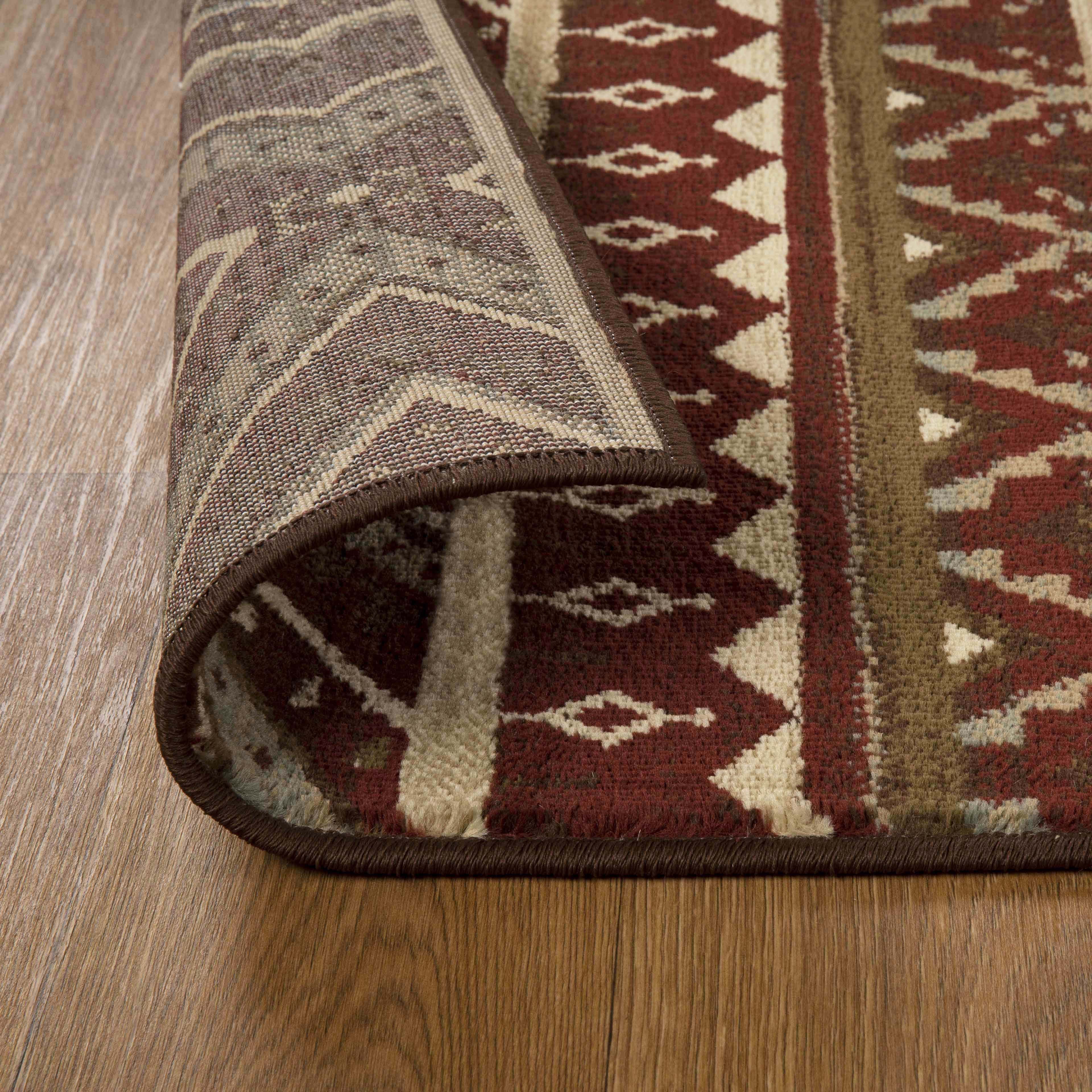 Southwestern Rustic Medallion Indoor Area Rug & Runner - Boho Chic Home Decor for Living Room, Bedroom, Entryway | Non-Slip Soft Floor Mat
