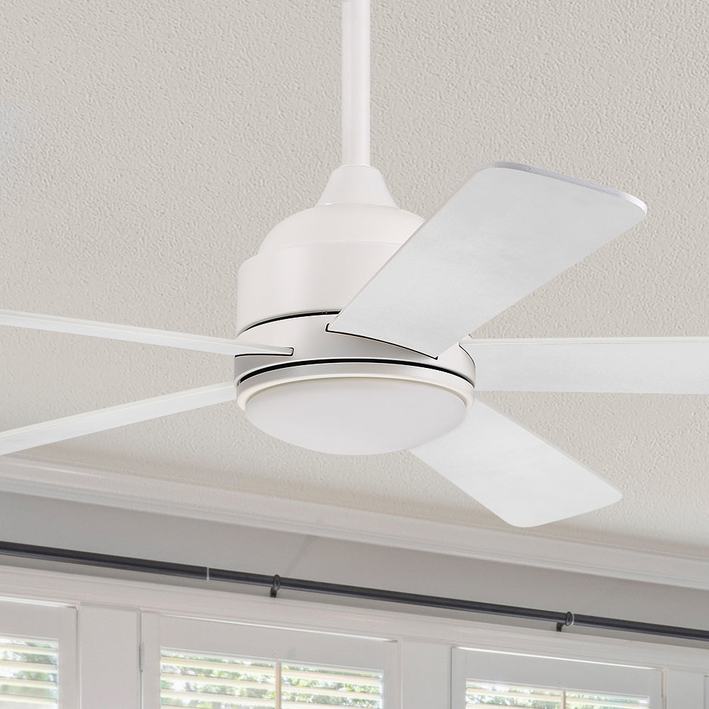 52 Inch Soran Modern Smart Ceiling Fan with LED Light - Remote Control, Quiet DC Motor - Perfect for Living Room, Bedroom & Home Office
